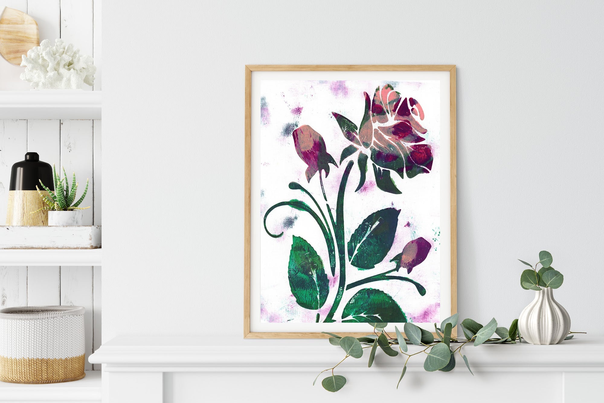 Wild Rose – Expressive Floral Abstract Print