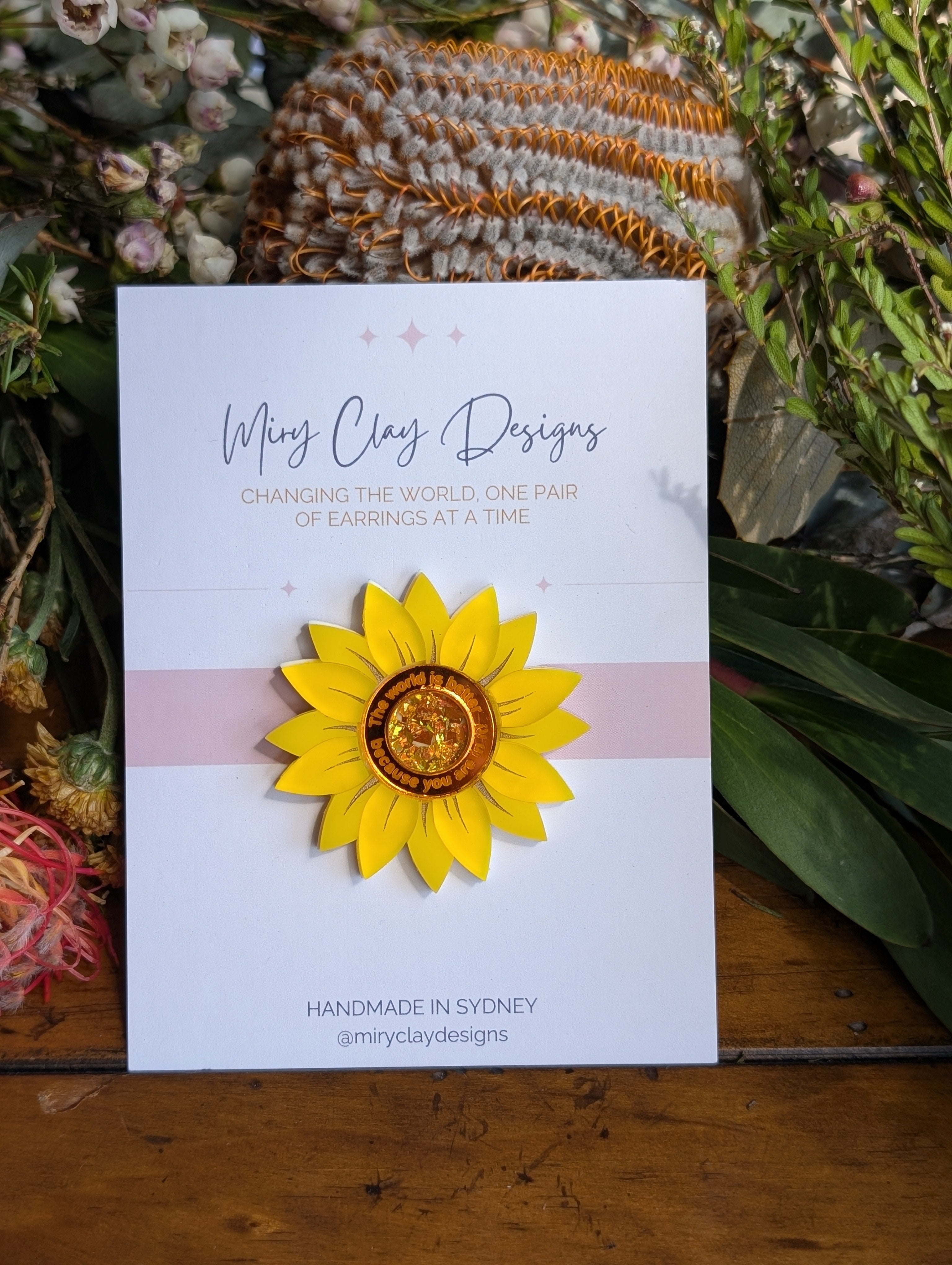 Sunflower Af-fleur-mation Brooch