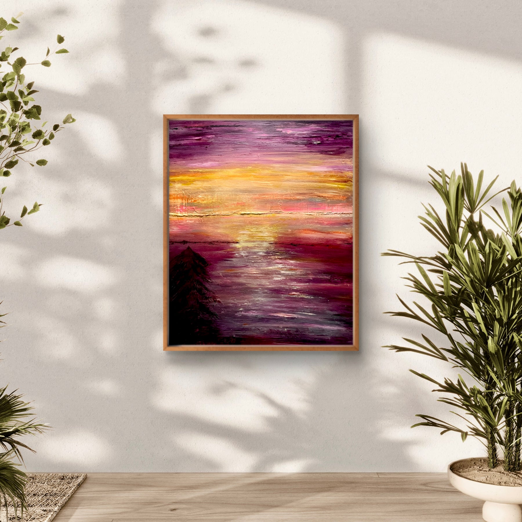 You Are The Glow - Medium size Textured Acrylic on Stretched Canvas