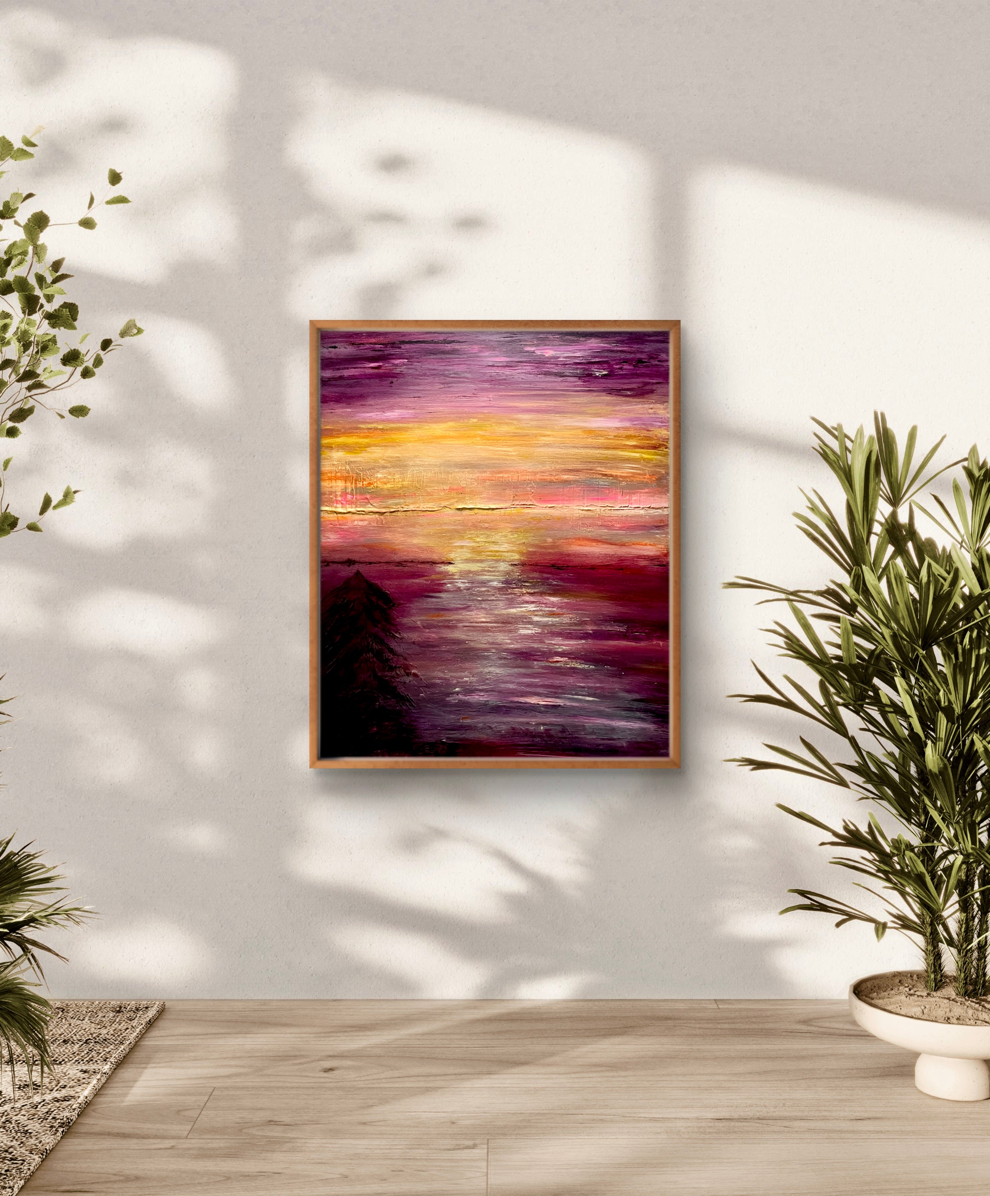 You Are The Glow - Medium size Textured Acrylic on Stretched Canvas