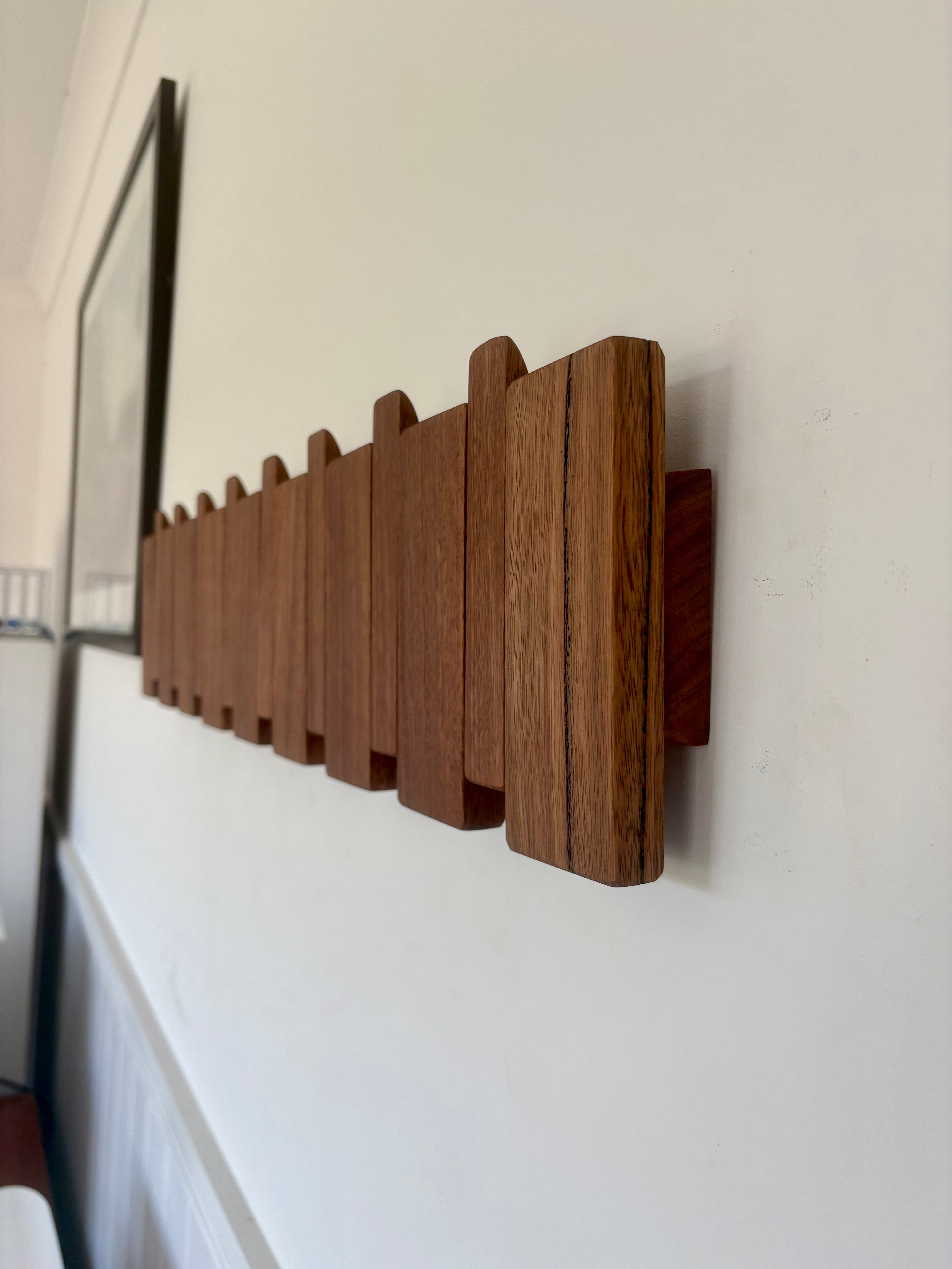 Spotted gum Piano style coatrack extra wide