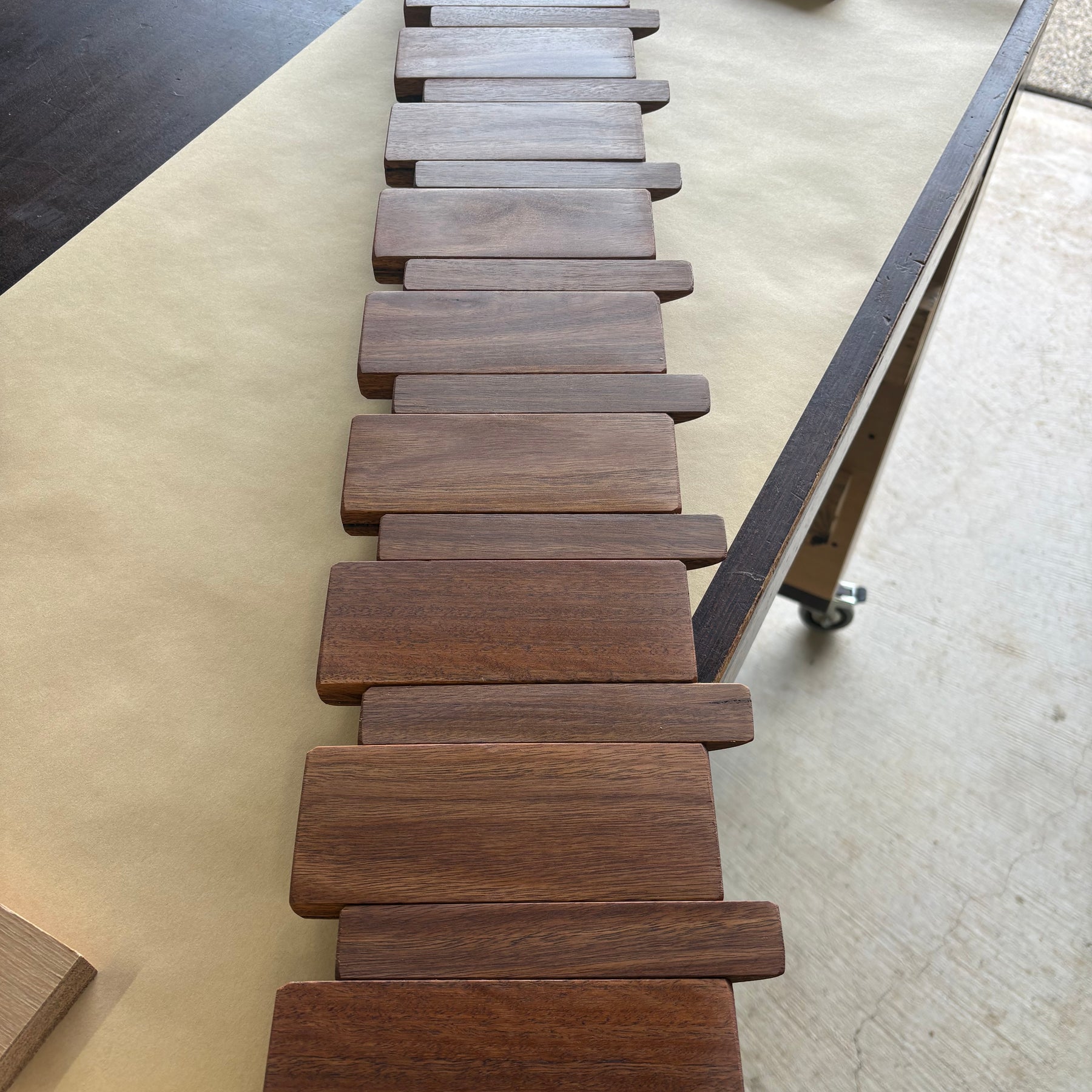 Spotted gum Piano style coatrack extra wide