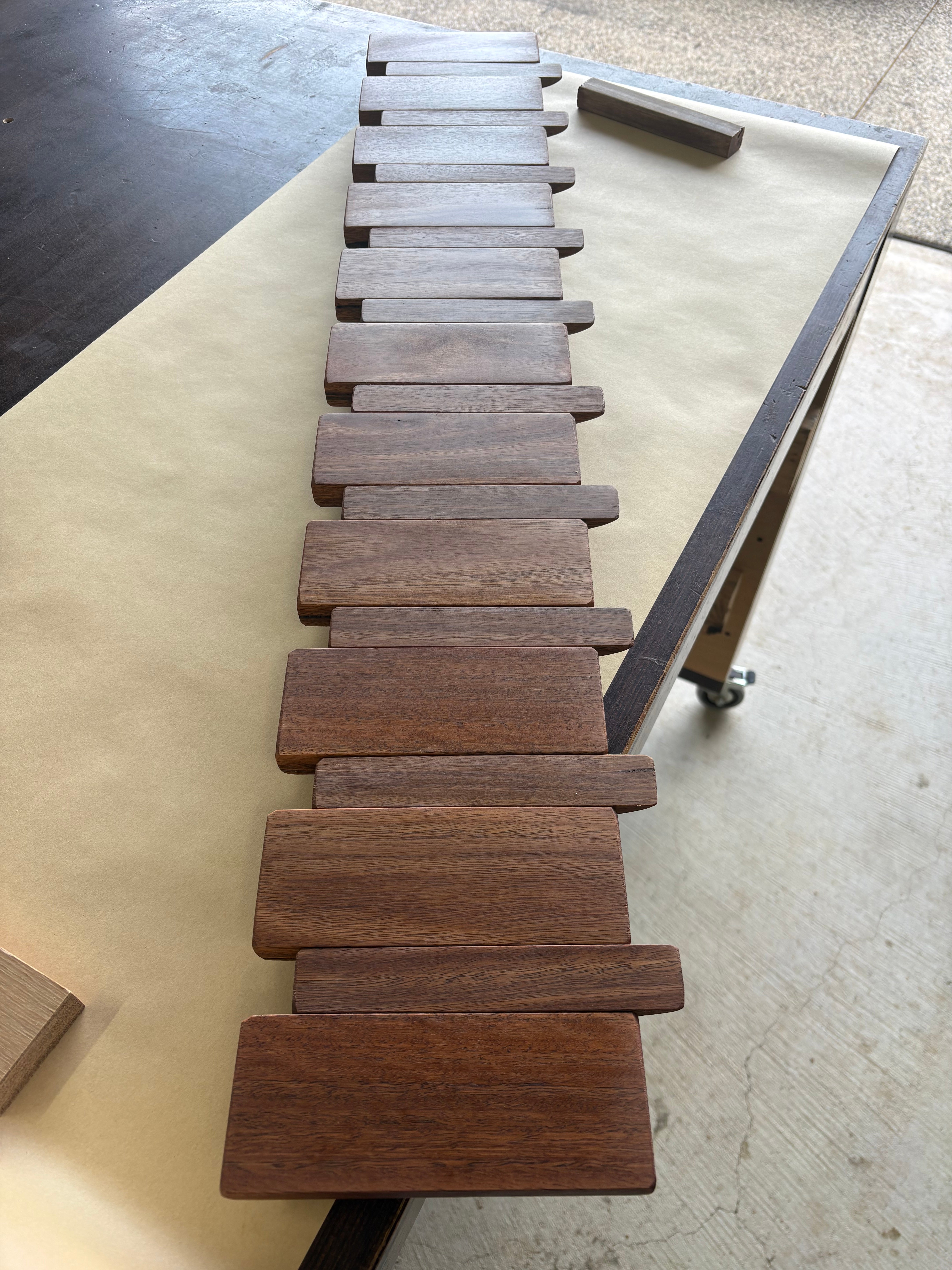Spotted gum Piano style coatrack extra wide