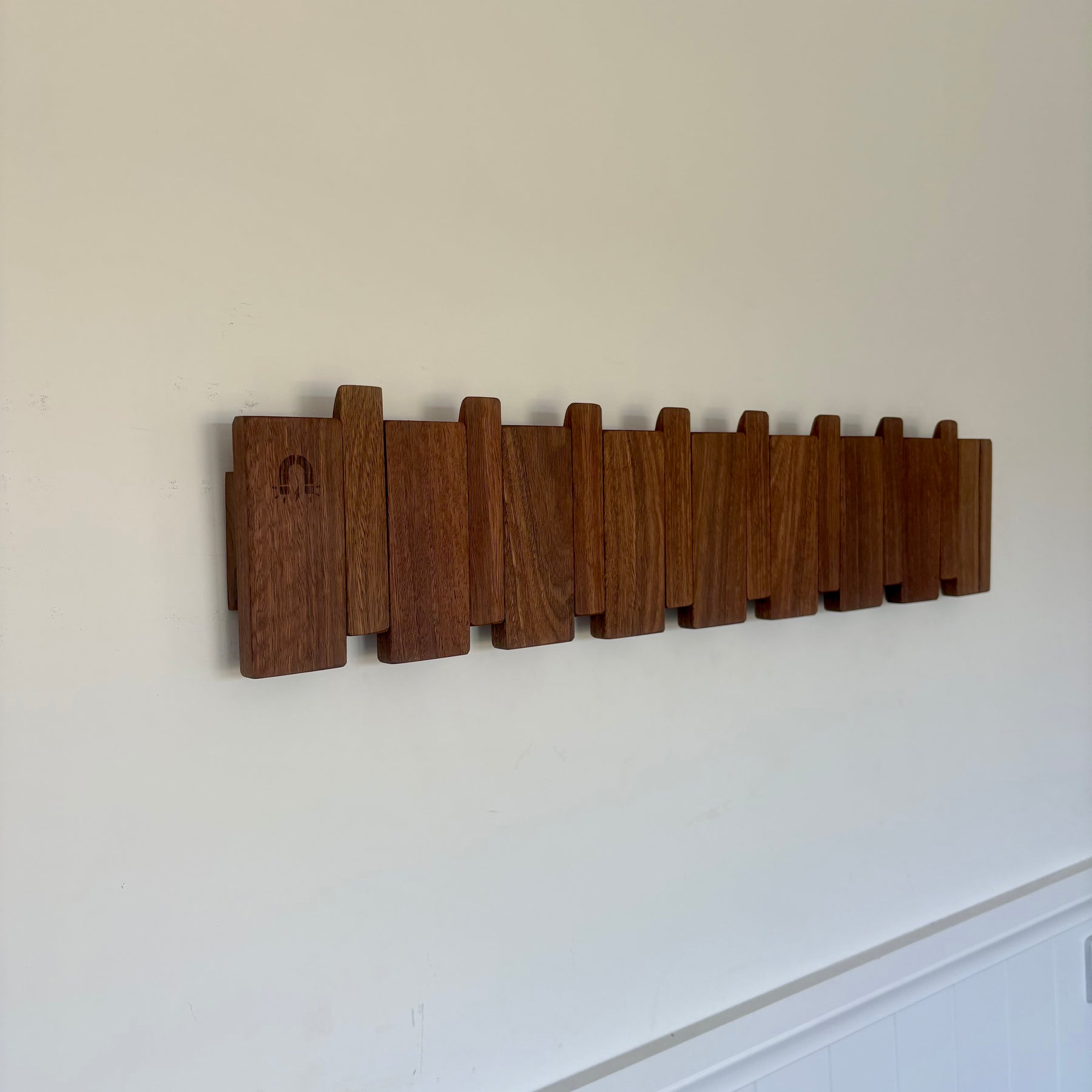 Spotted gum Piano style coatrack extra wide