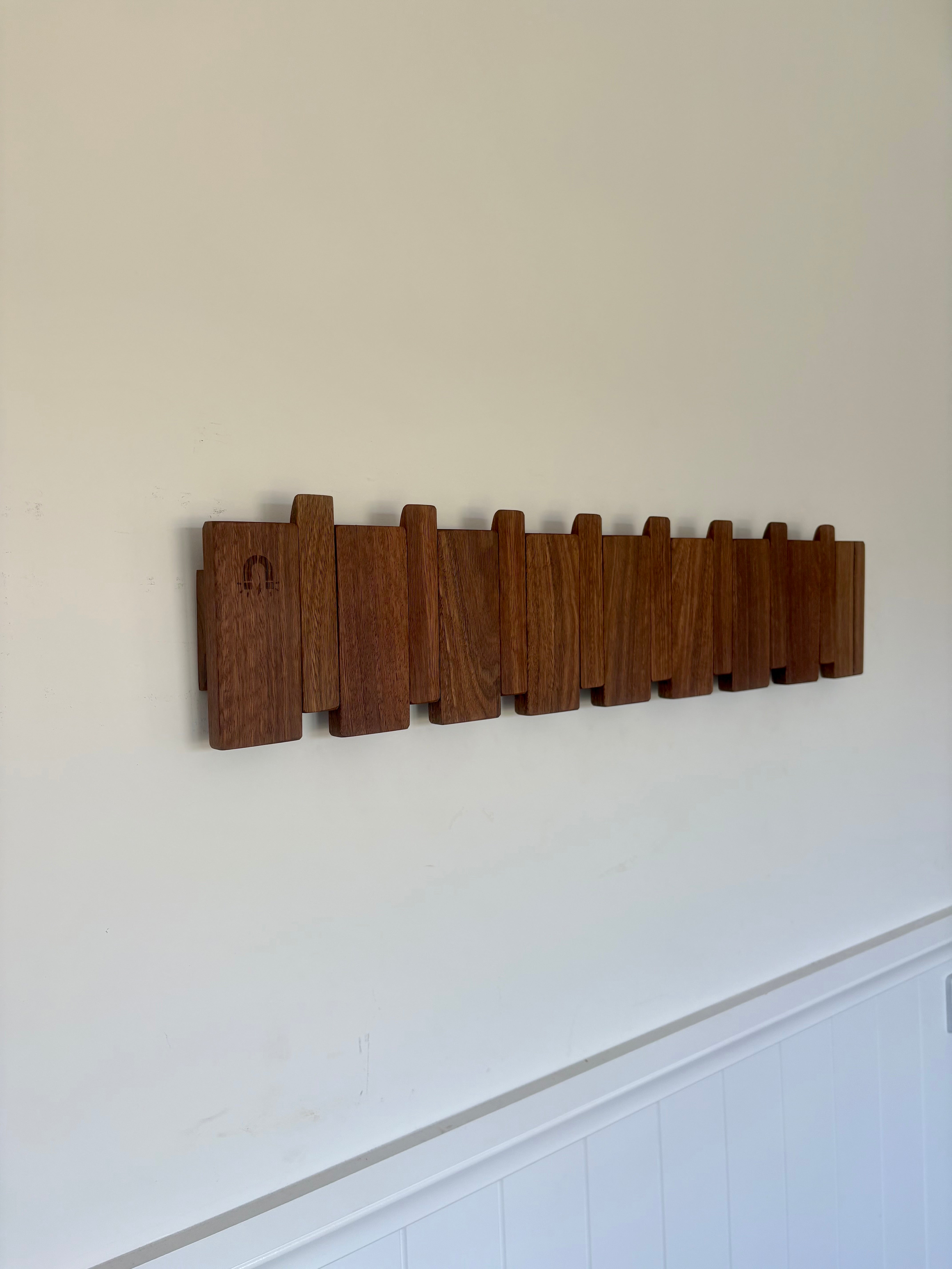Spotted gum Piano style coatrack extra wide