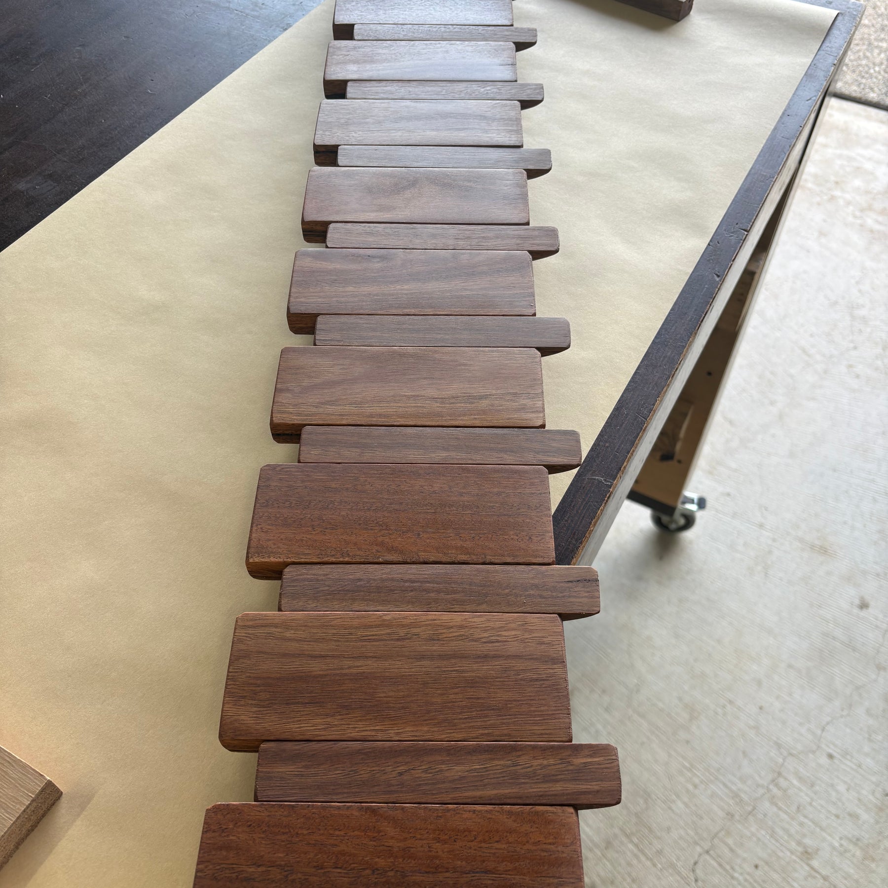 Spotted gum Piano style coatrack extra wide