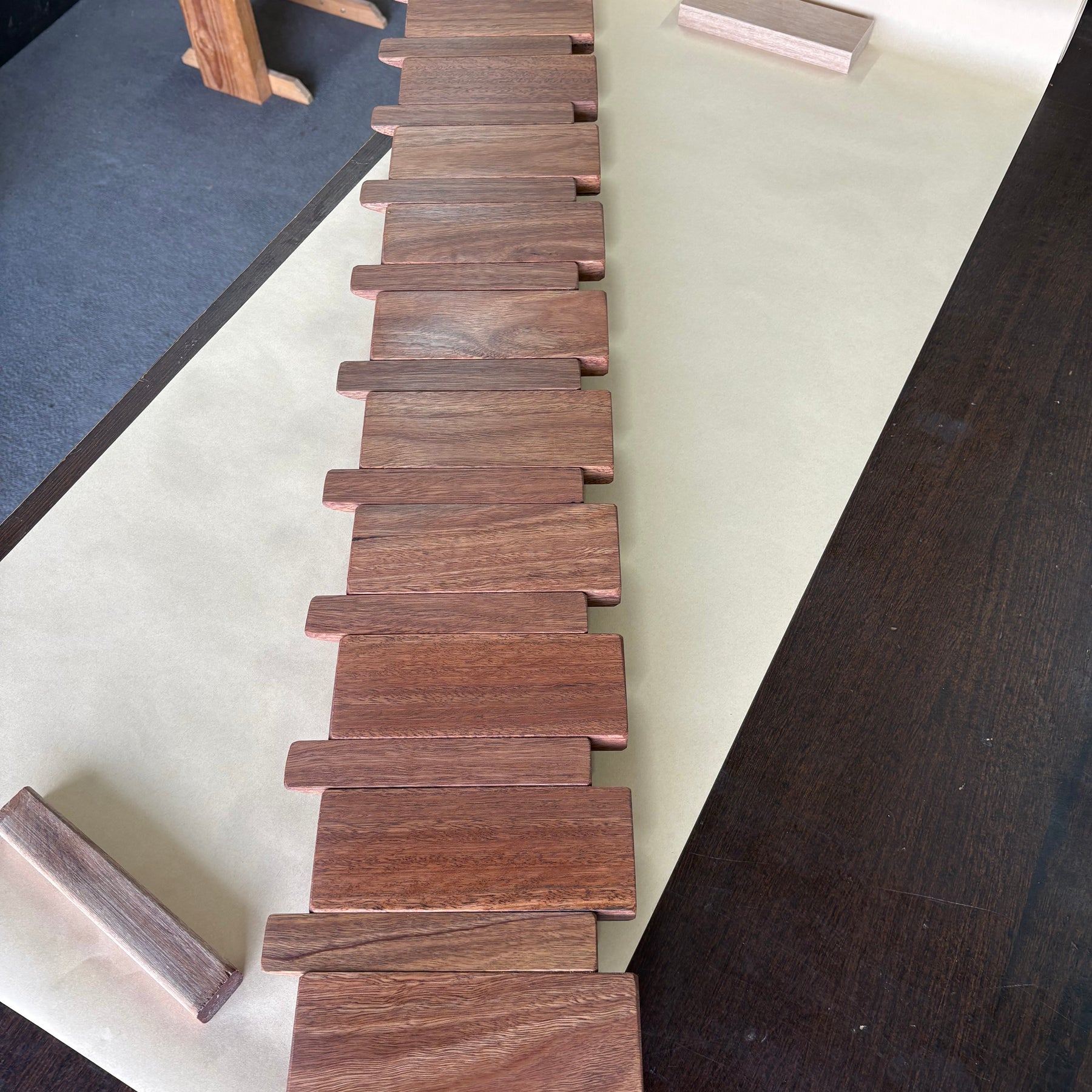 Spotted gum Piano style coatrack extra wide