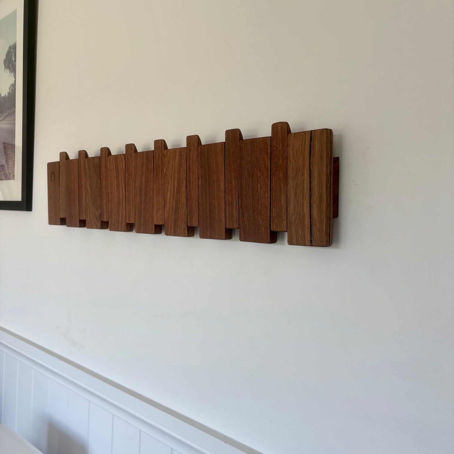 Spotted gum Piano style coatrack extra wide