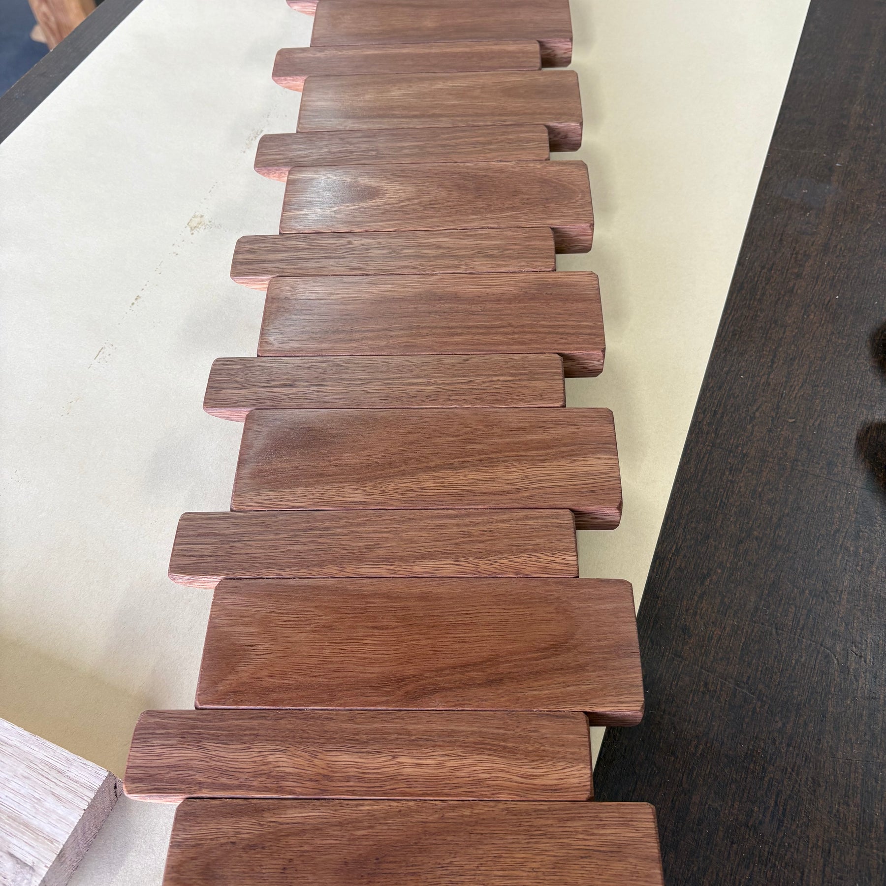 Spotted gum Piano style coatrack extra wide