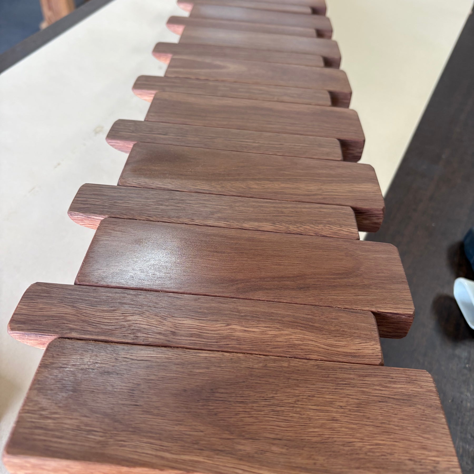 Spotted gum Piano style coatrack extra wide