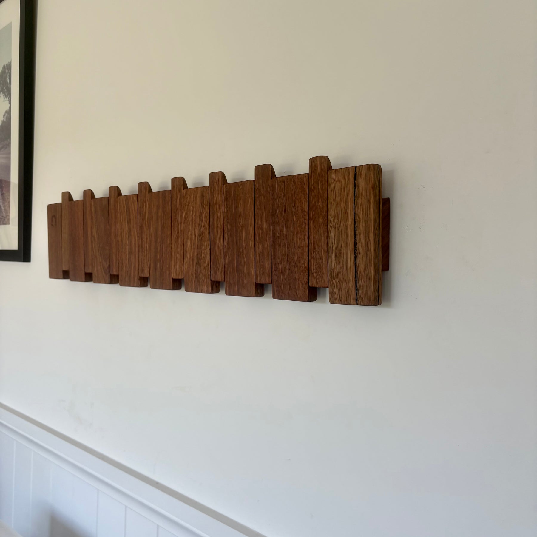 Spotted gum Piano style coatrack extra wide
