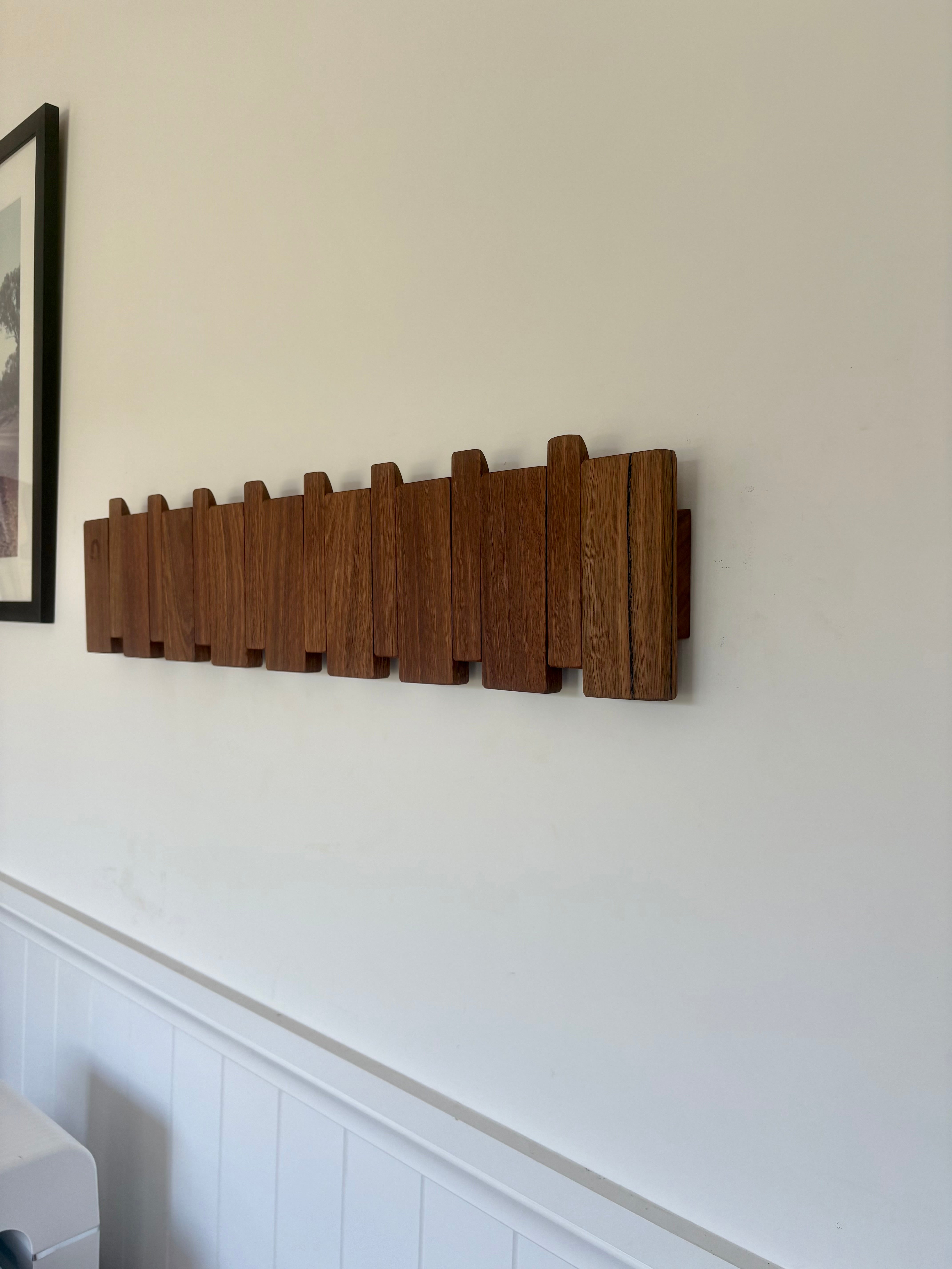 Spotted gum Piano style coatrack extra wide