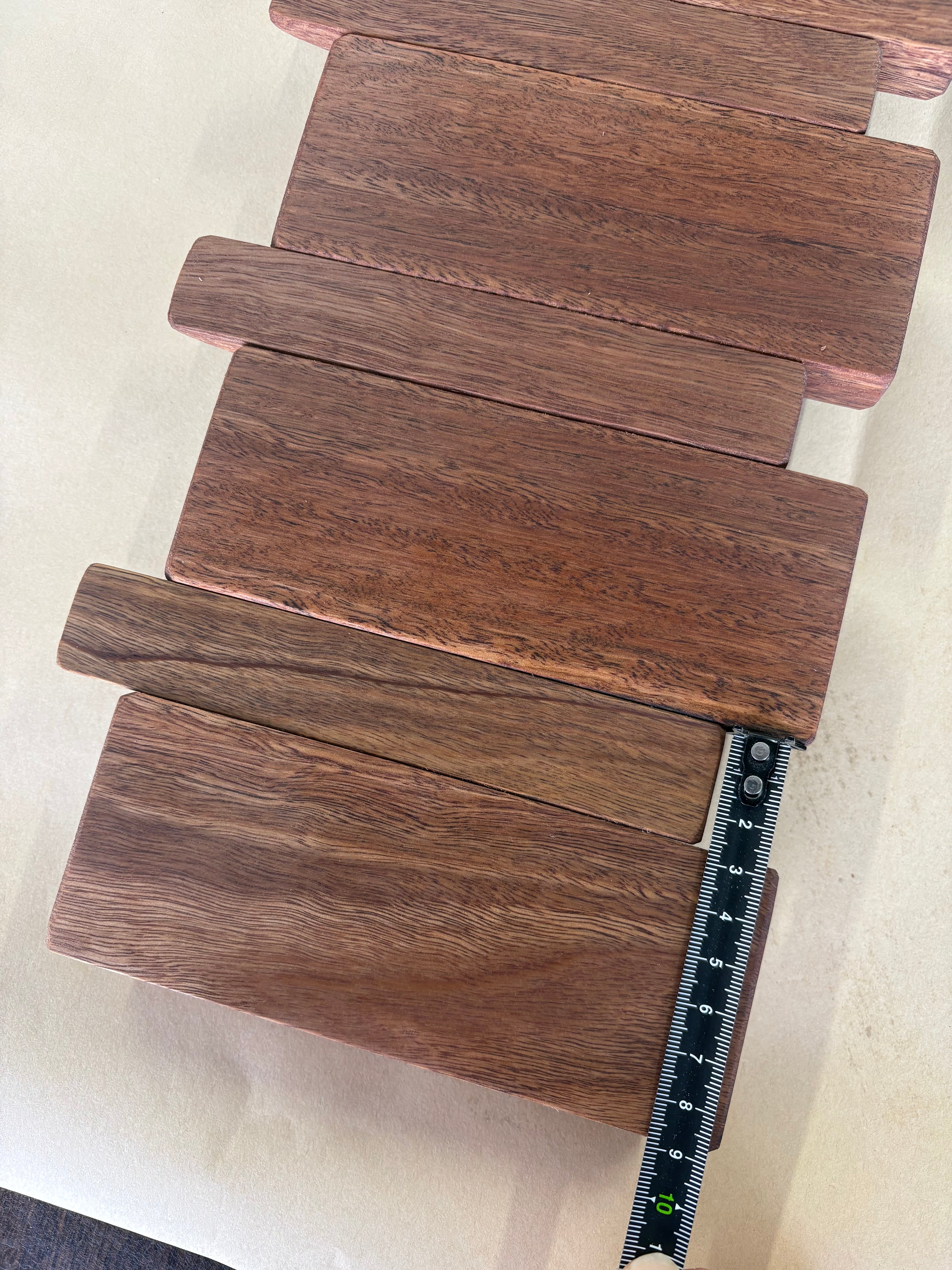 Spotted gum Piano style coatrack extra wide