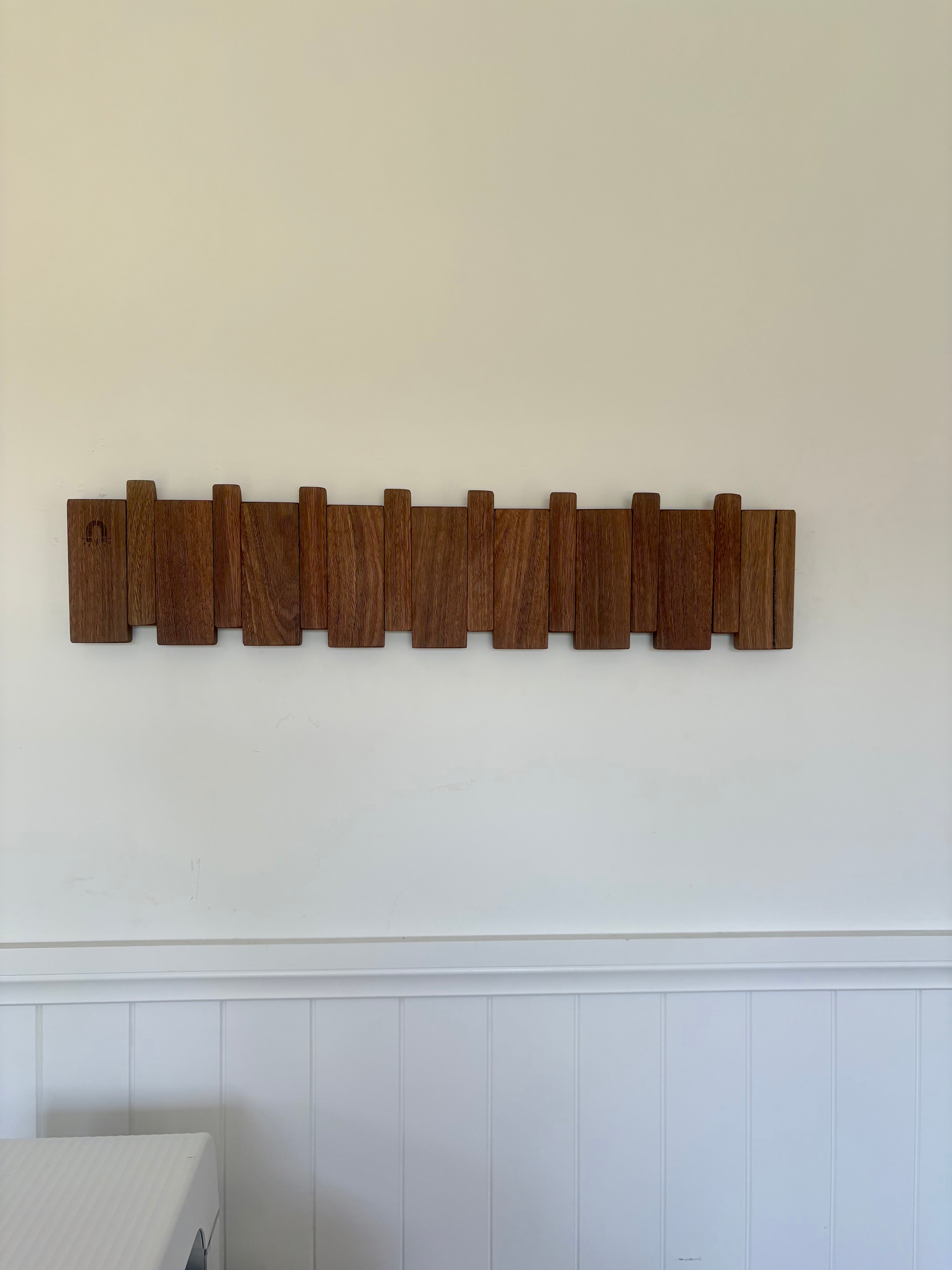 Spotted gum Piano style coatrack extra wide