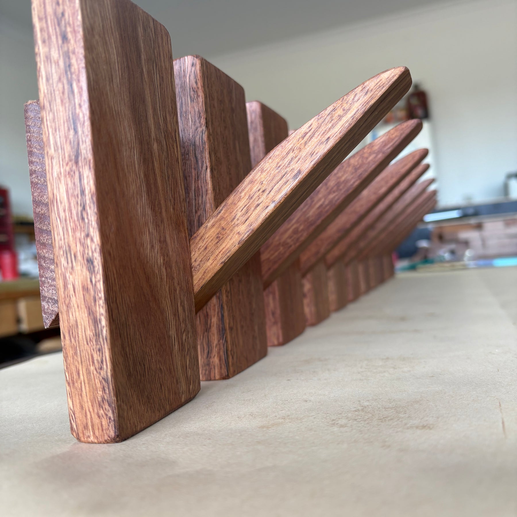 Spotted gum Piano style coatrack extra wide