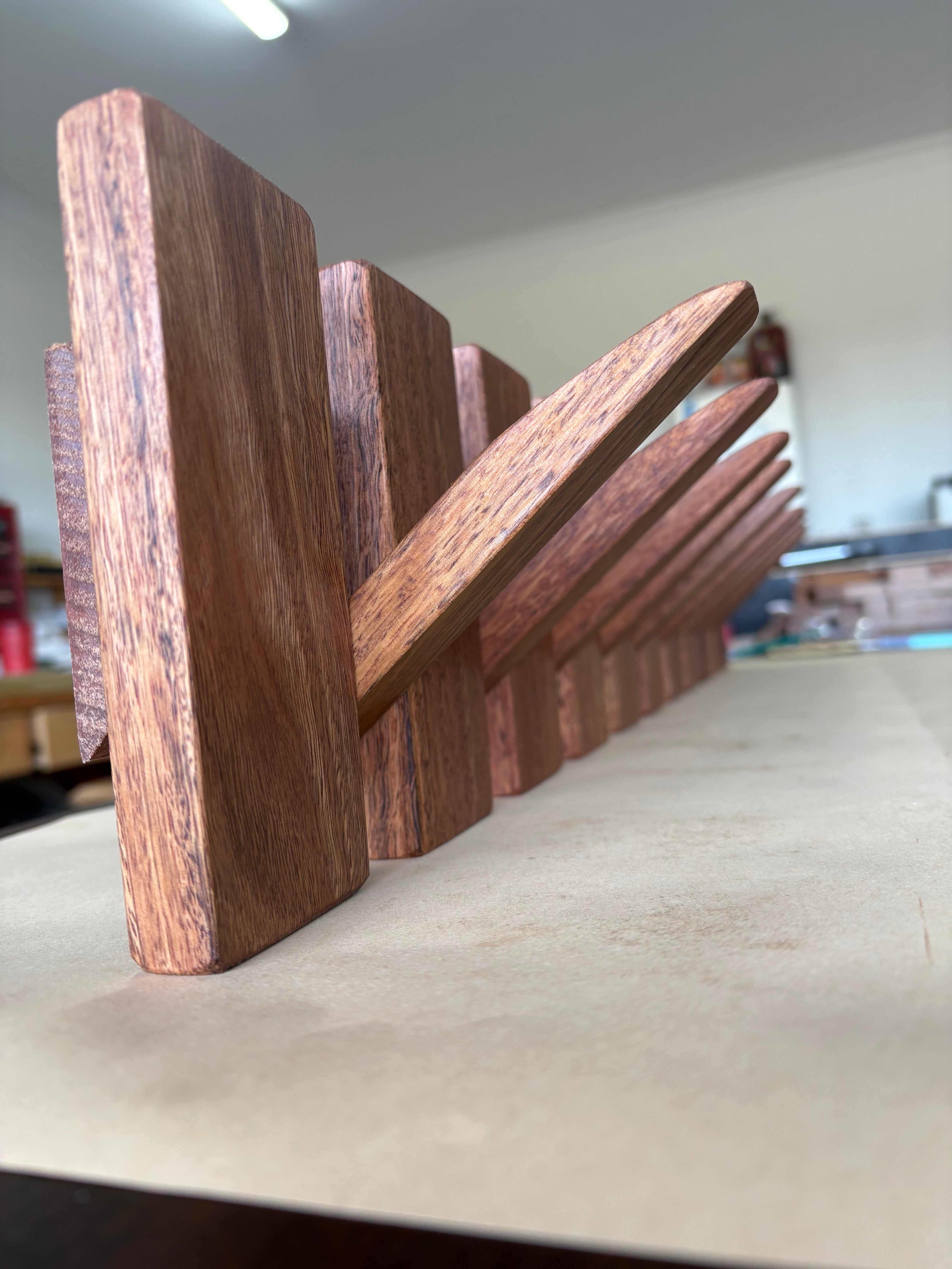 Spotted gum Piano style coatrack extra wide