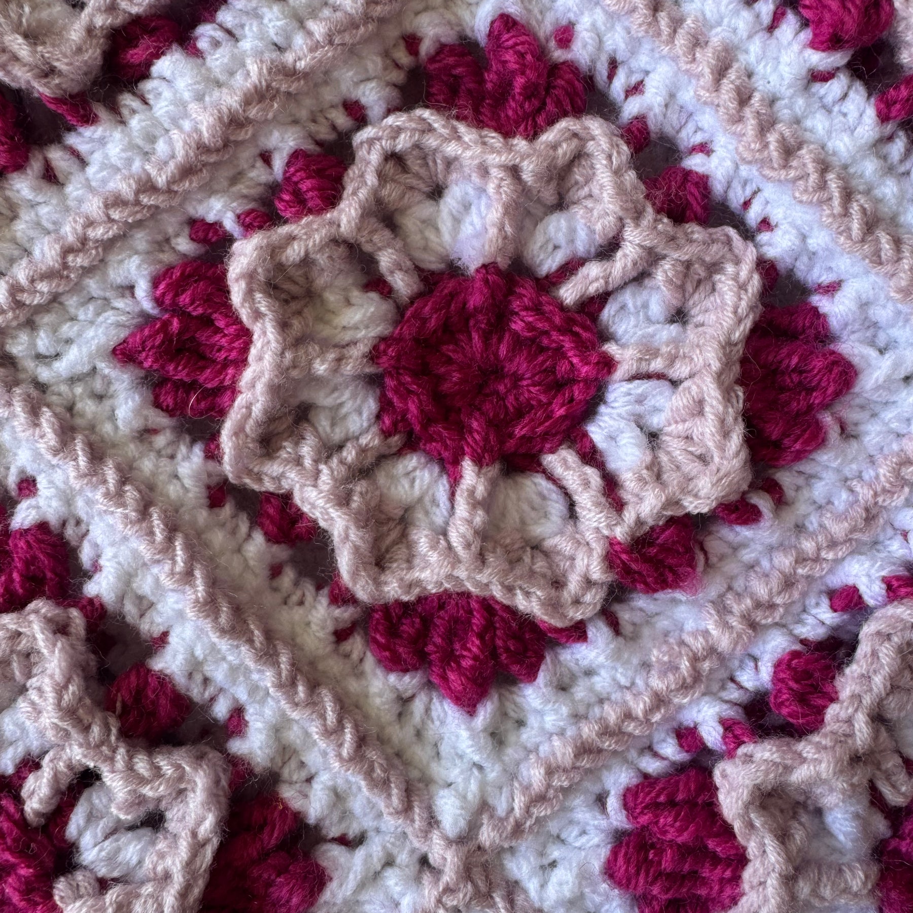 Hand Crochet Granny Square Top Size 12