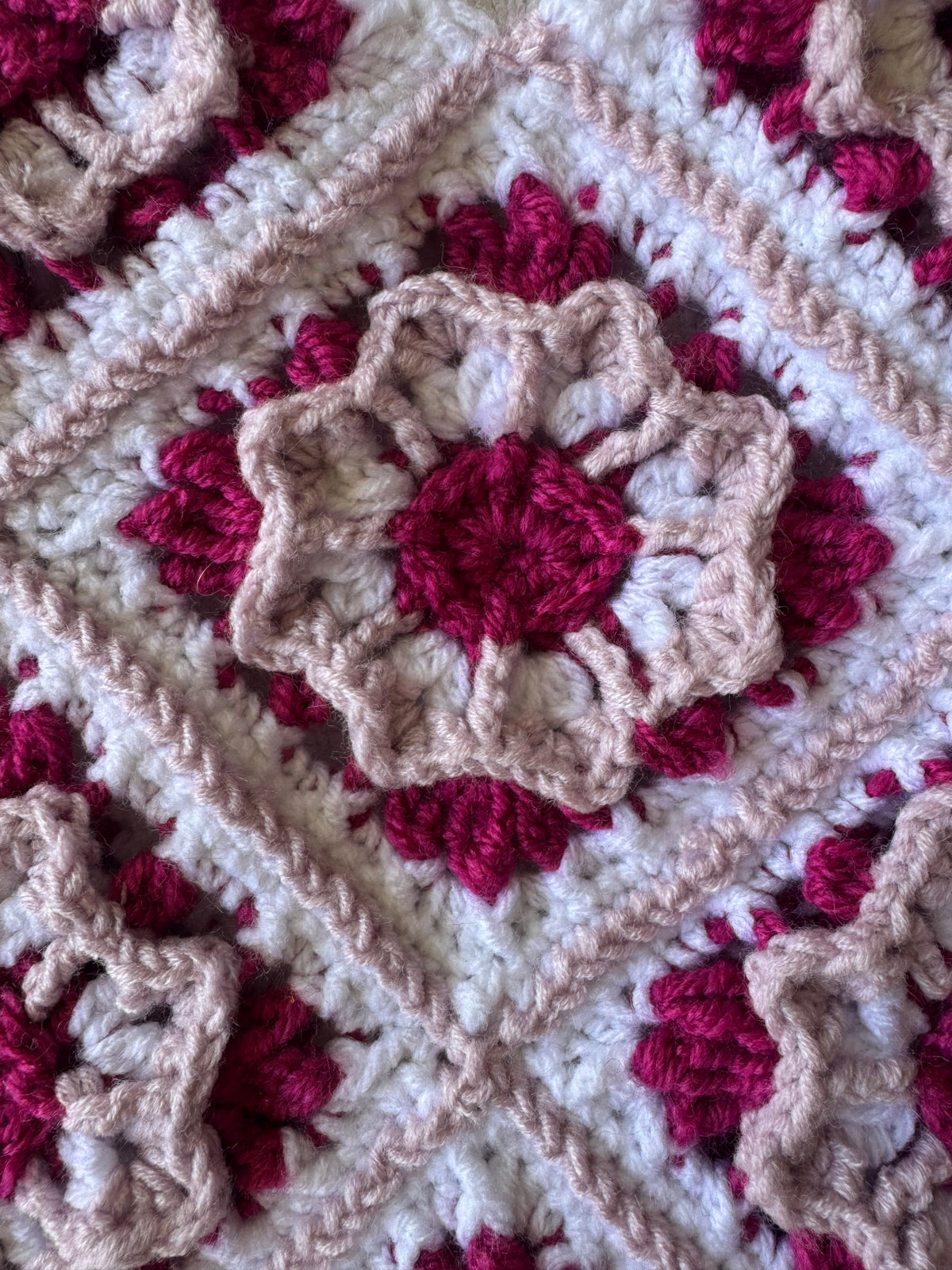 Hand Crochet Granny Square Top Size 12