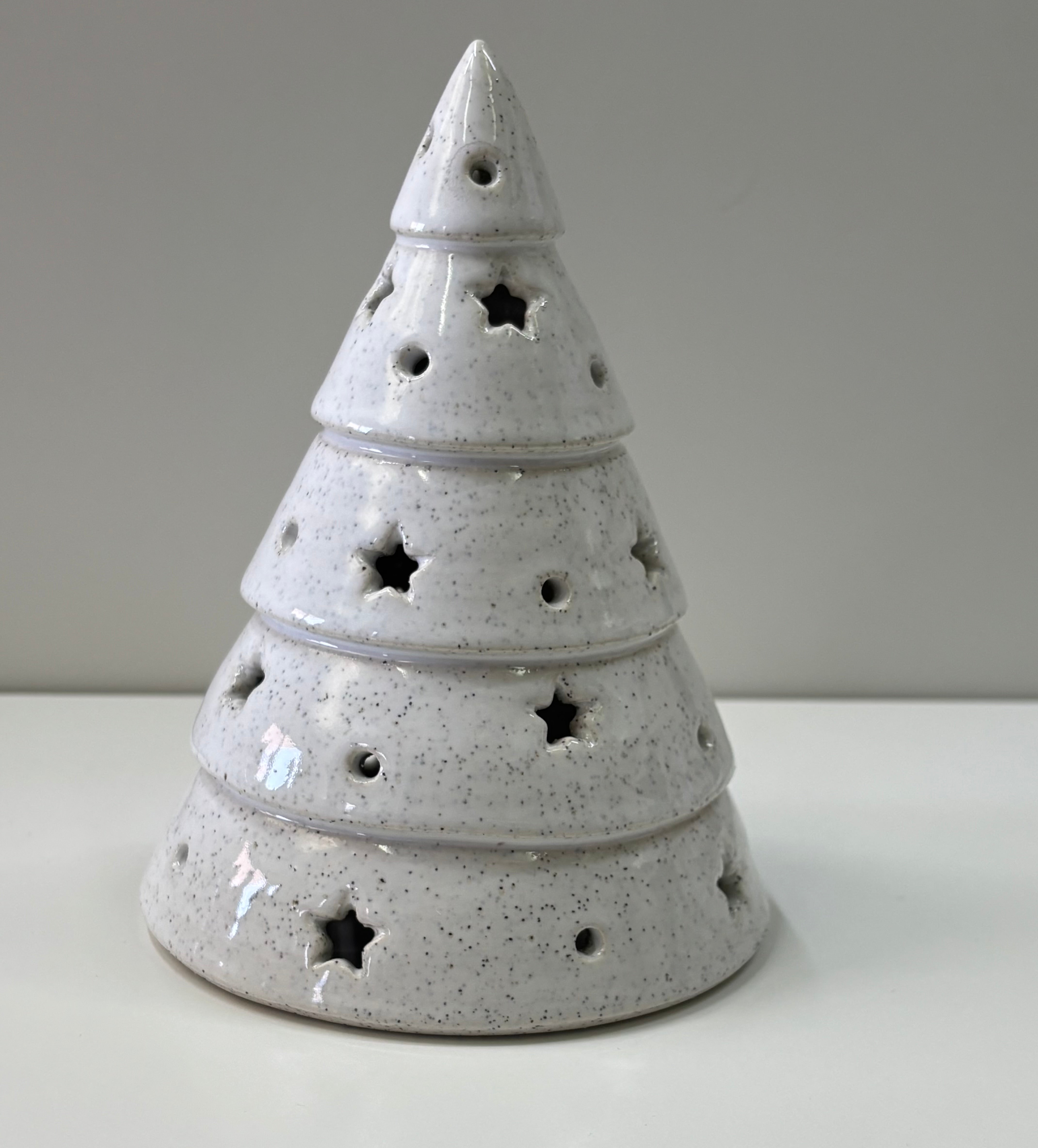 Ceramic Christmas Tree Luminaries Lantern