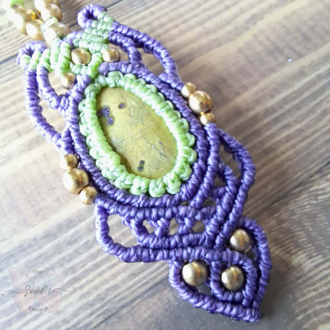 Atlantasite Micromacrame Necklace