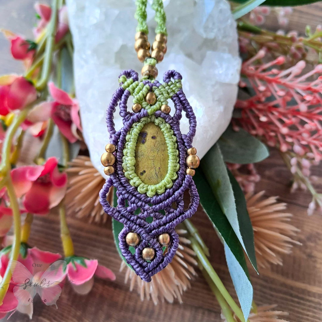 Atlantasite Micromacrame Necklace