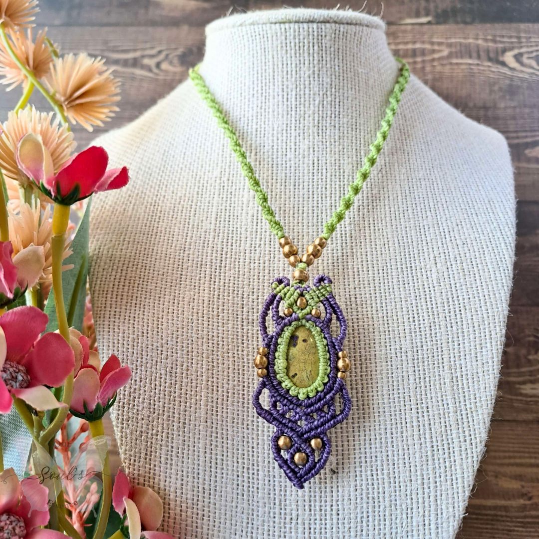 Atlantasite Micromacrame Necklace
