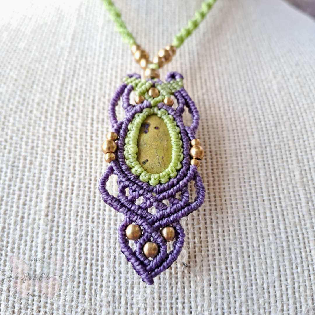 Atlantasite Micromacrame Necklace