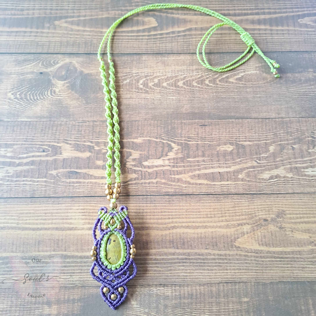 Atlantasite Micromacrame Necklace