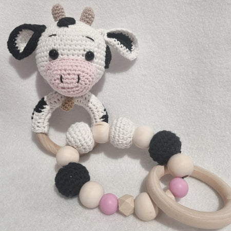 Handmade – Rattle & Sensory Bracelet toy – 5 designs – 100% Organic Cotton - BB06
