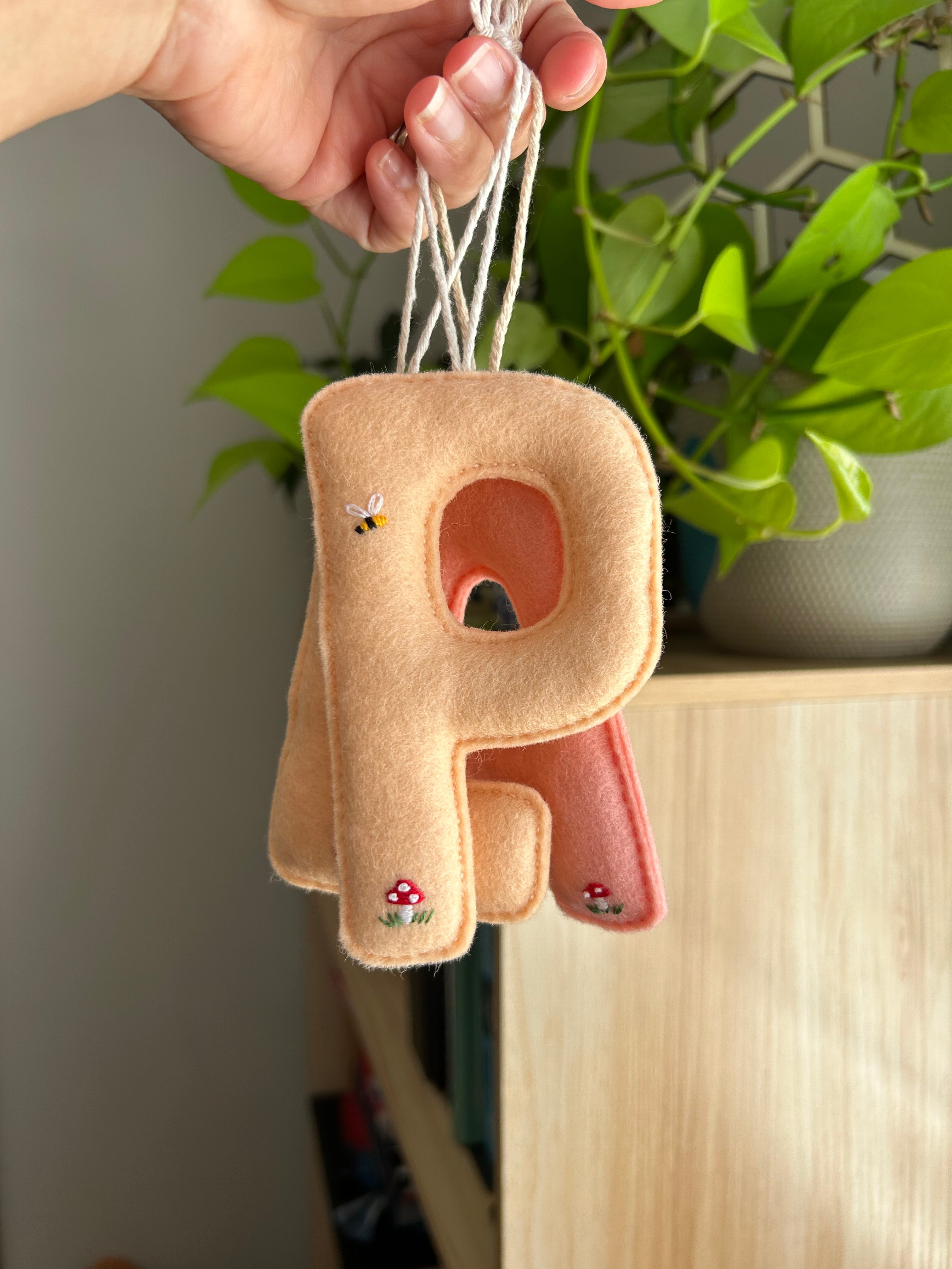 Embroidered Felt Alphabet Letters, initial, Heirloom Keepsake