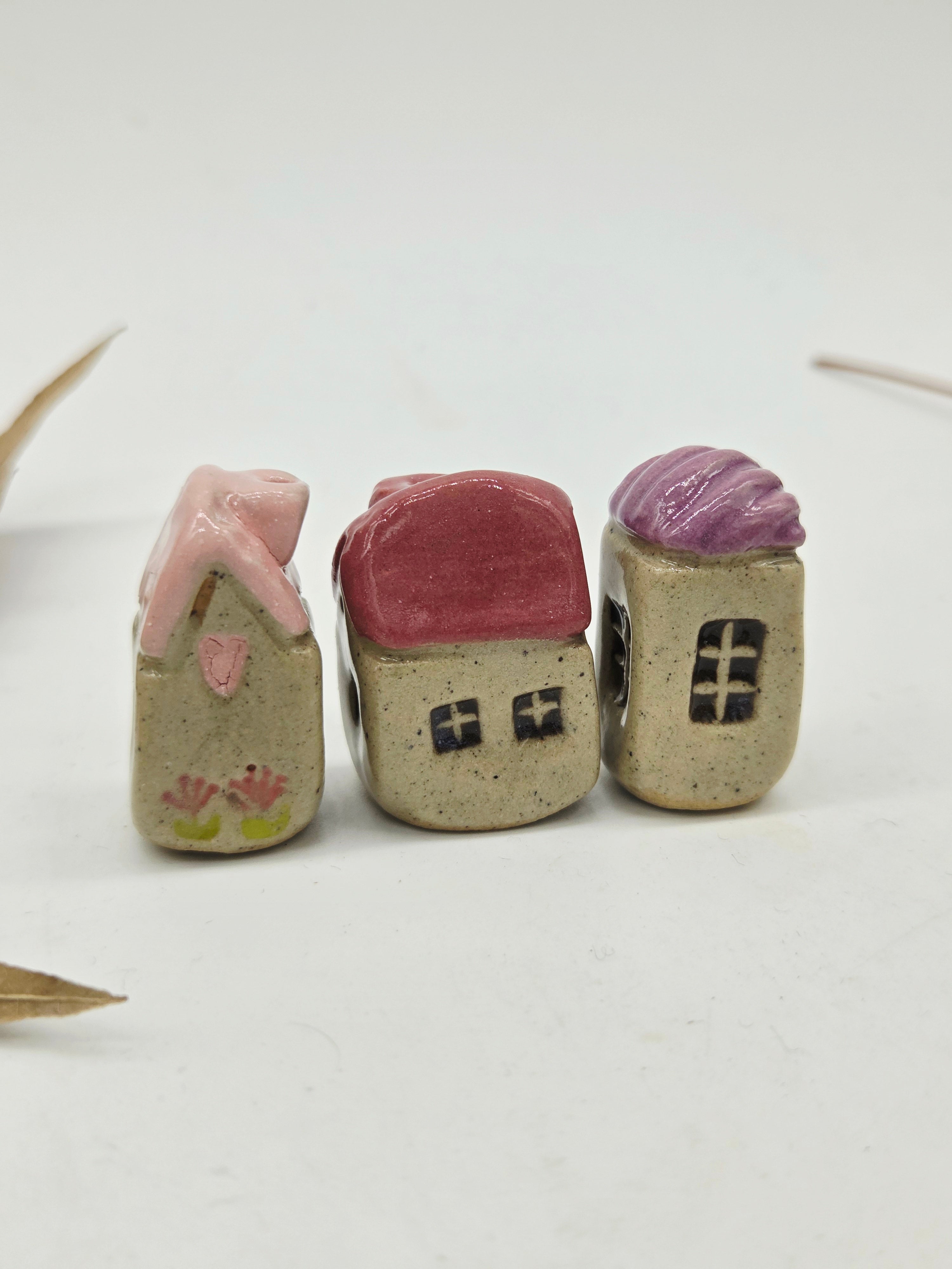 Tiny Ceramic Village - Apple Blossom Court