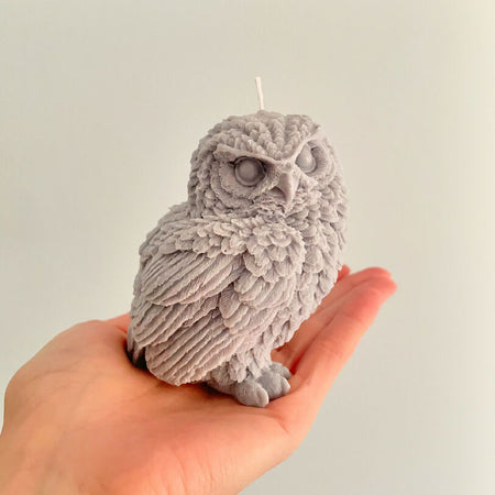 Owl Pillar Candle