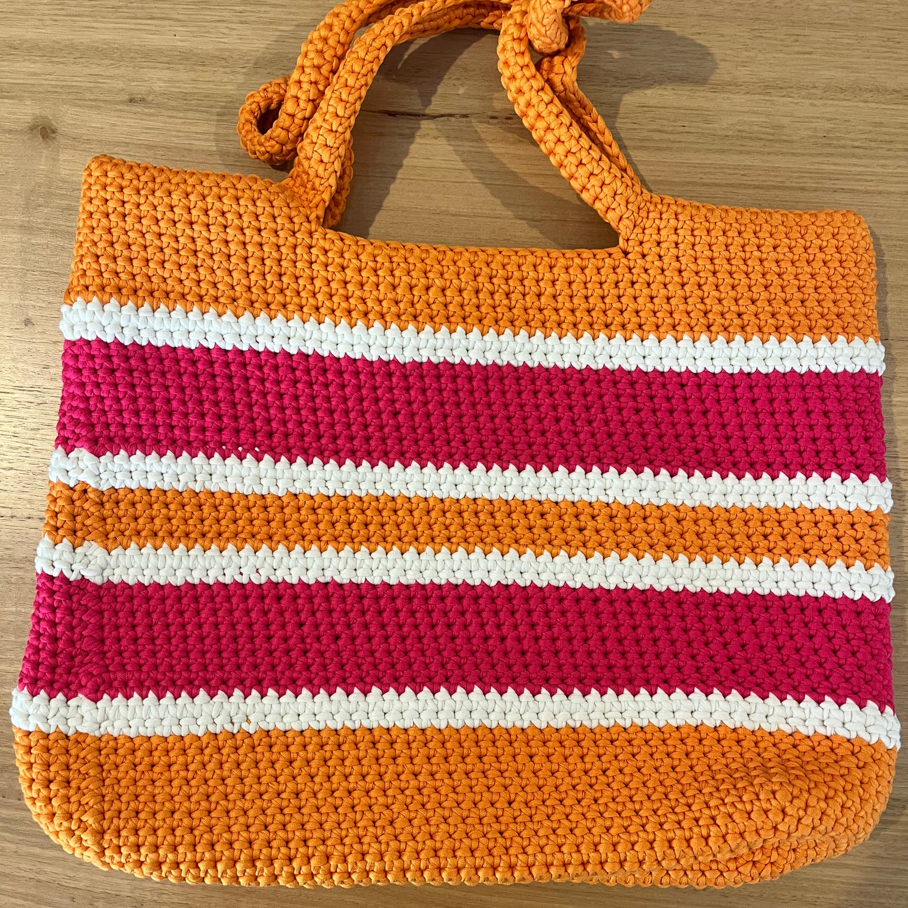 The Everyday Crochet Tote Bag - Tropical Punch