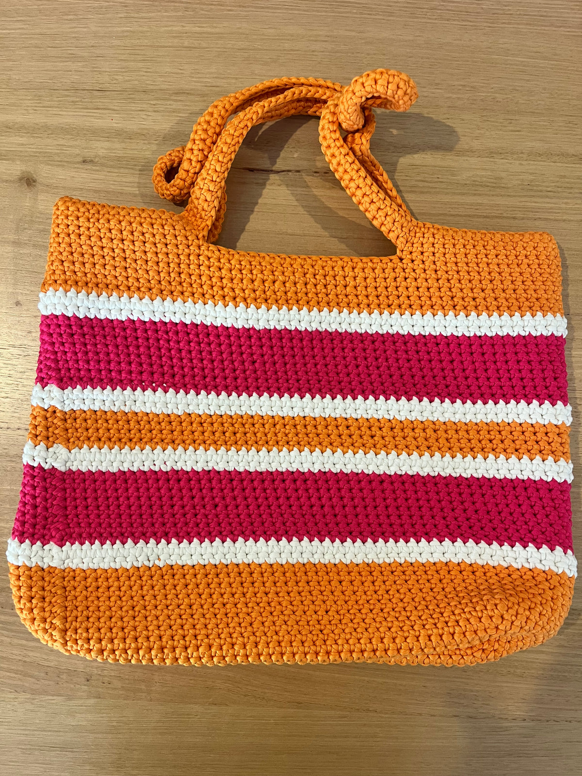 The Everyday Crochet Tote Bag - Tropical Punch