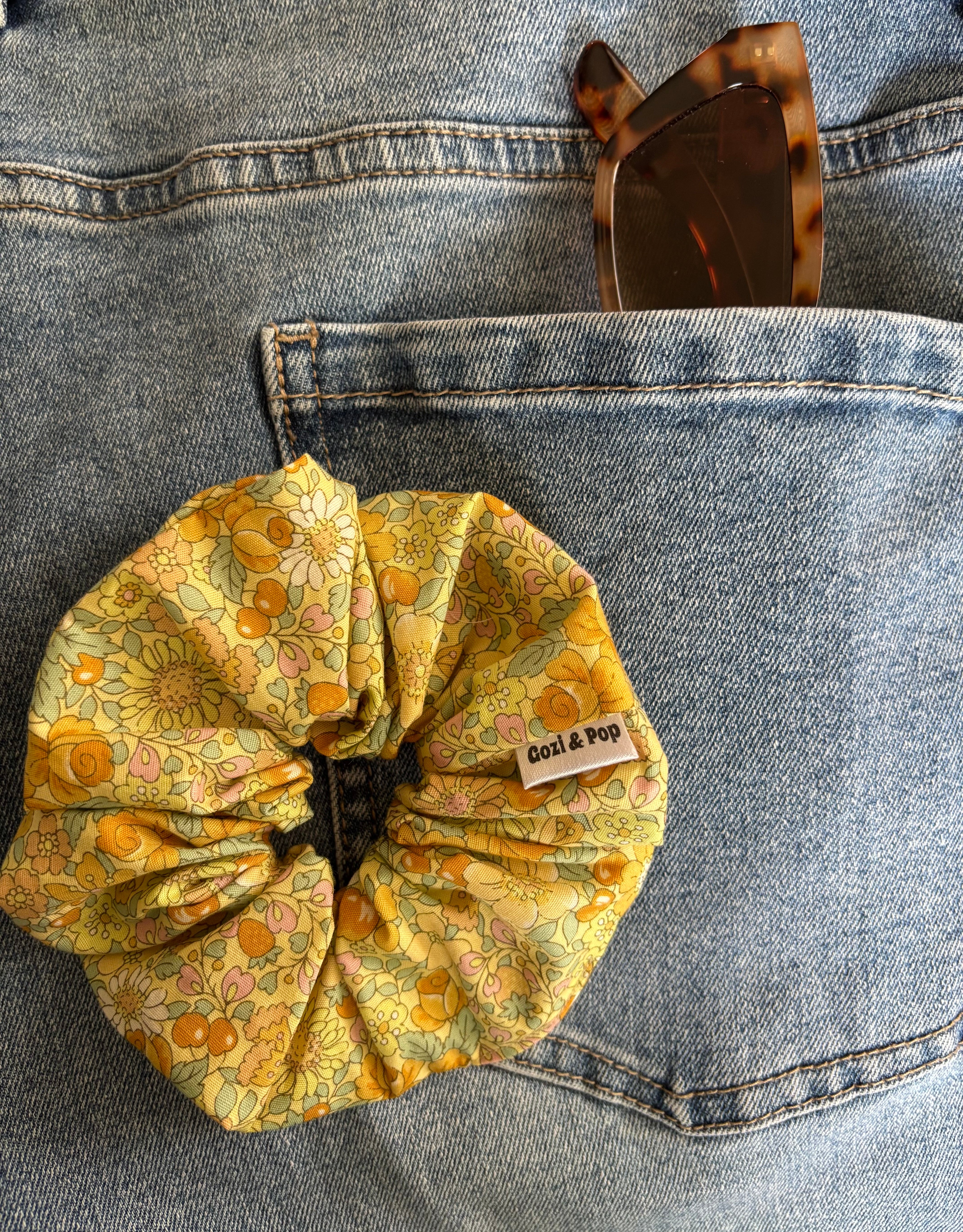 Honey Meadow Floral Scrunchie