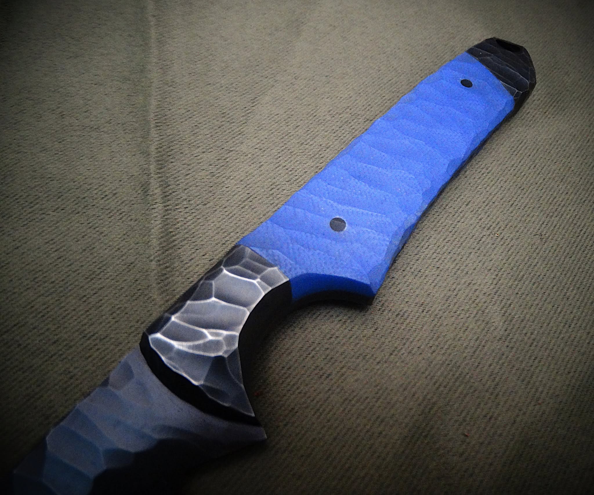 Knife outdoors unique leather steel art timber