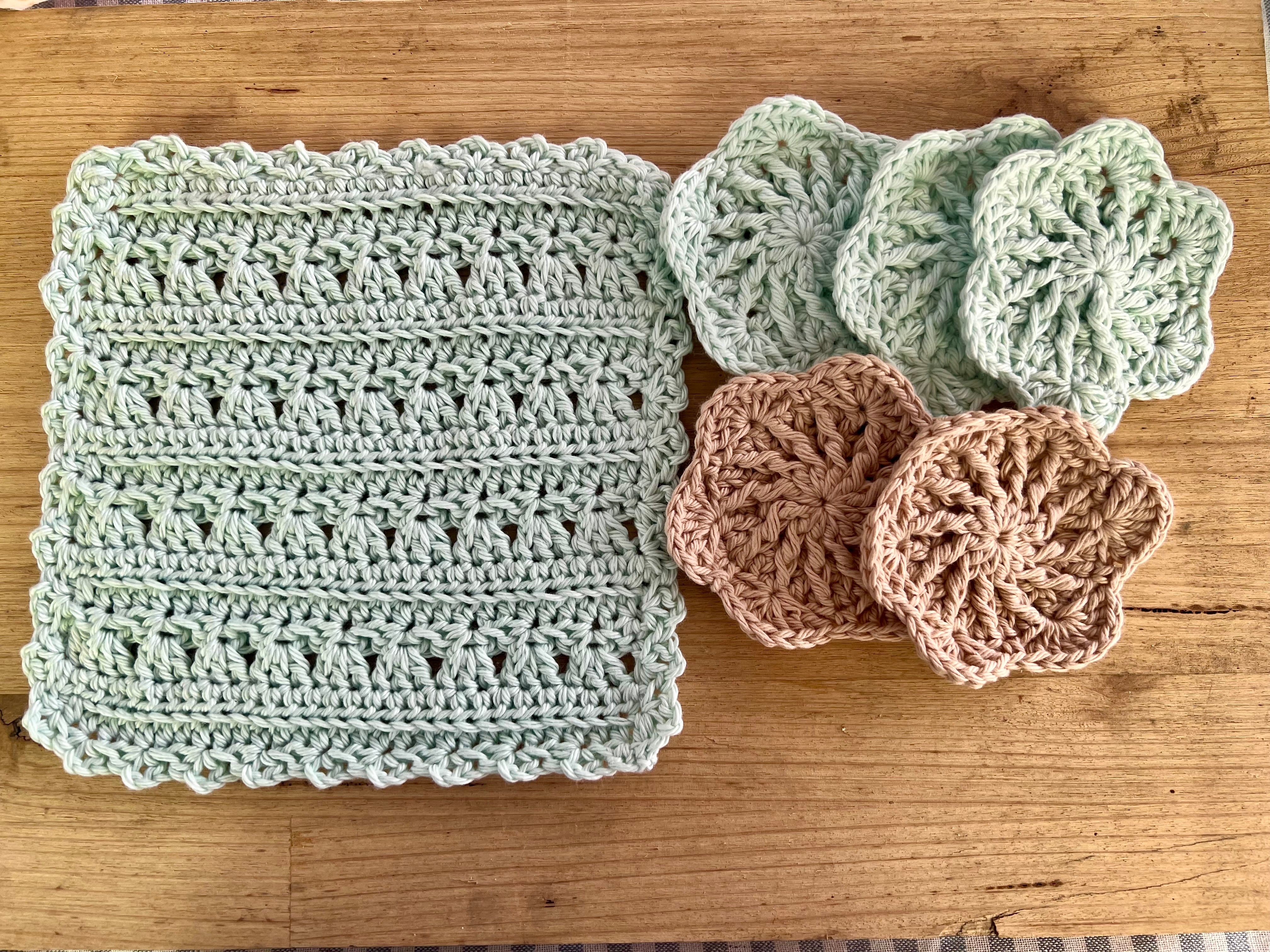 Self Care Gift Set, Crochet Bath Set, Eco Friendly Self Care Gift, Beach House Gift