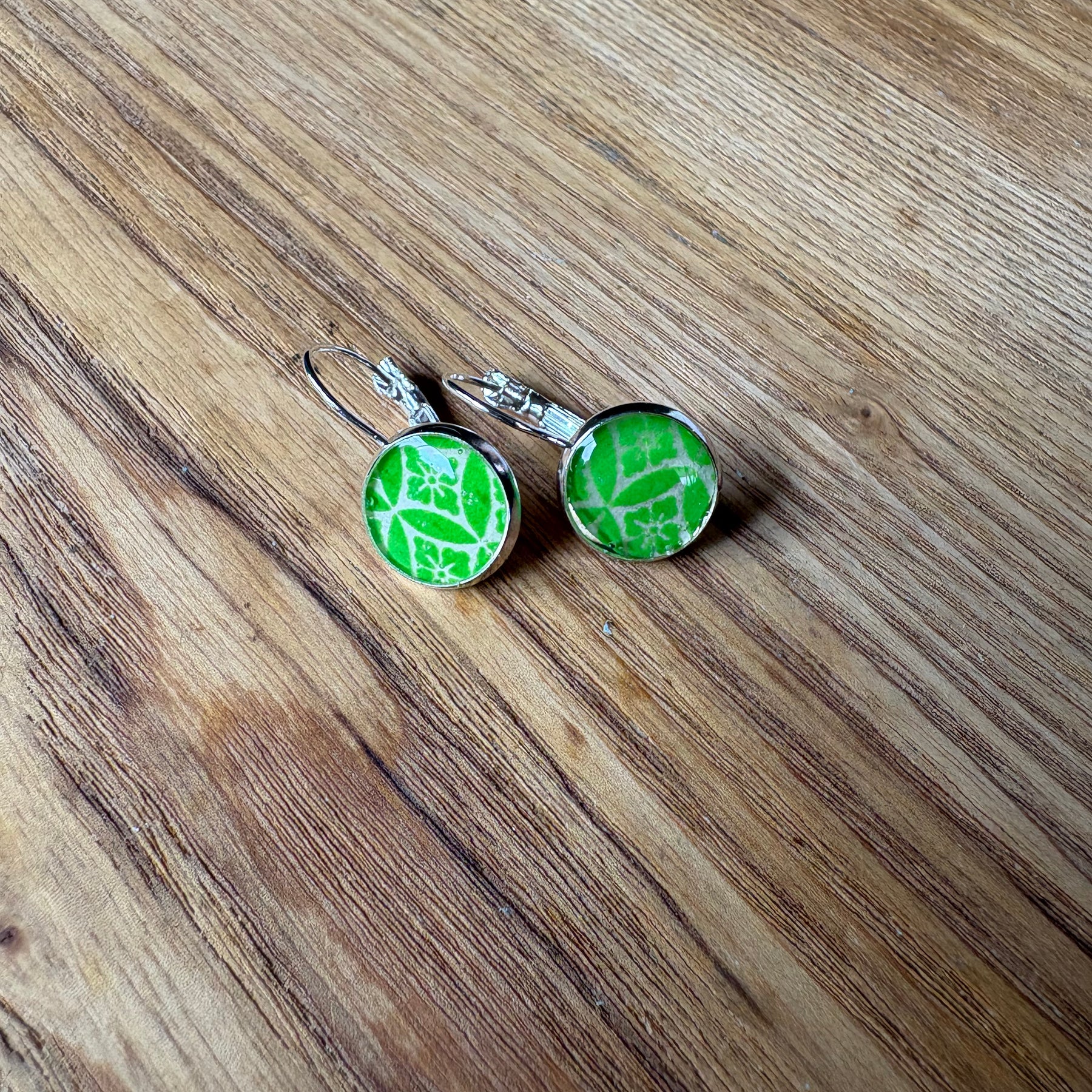 Japanese paper Resin earrings