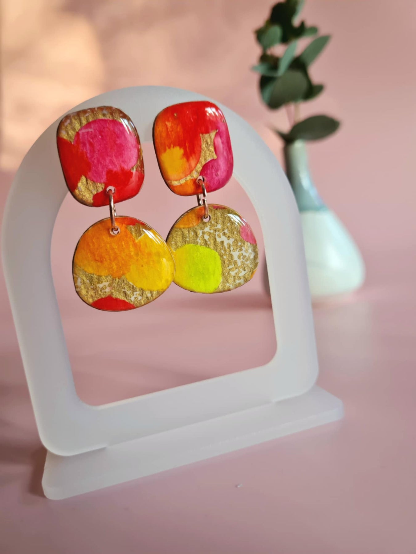 The Fiesta Collection | Resin art earrings | Part 1 | Large dangles