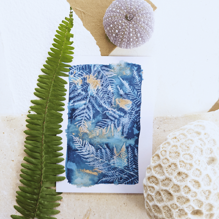 Greeting Cards ~ Australian Flora Cyanotype ~ Eco-Friendly ~100% Recycled Nature You Can See