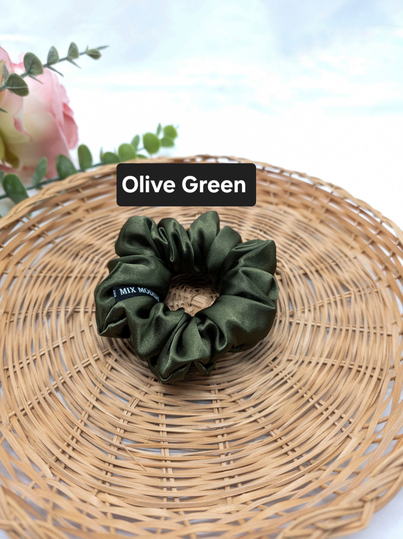 Regular Satin Scrunchies, Handmade Hair Ties, Ponytail Bands