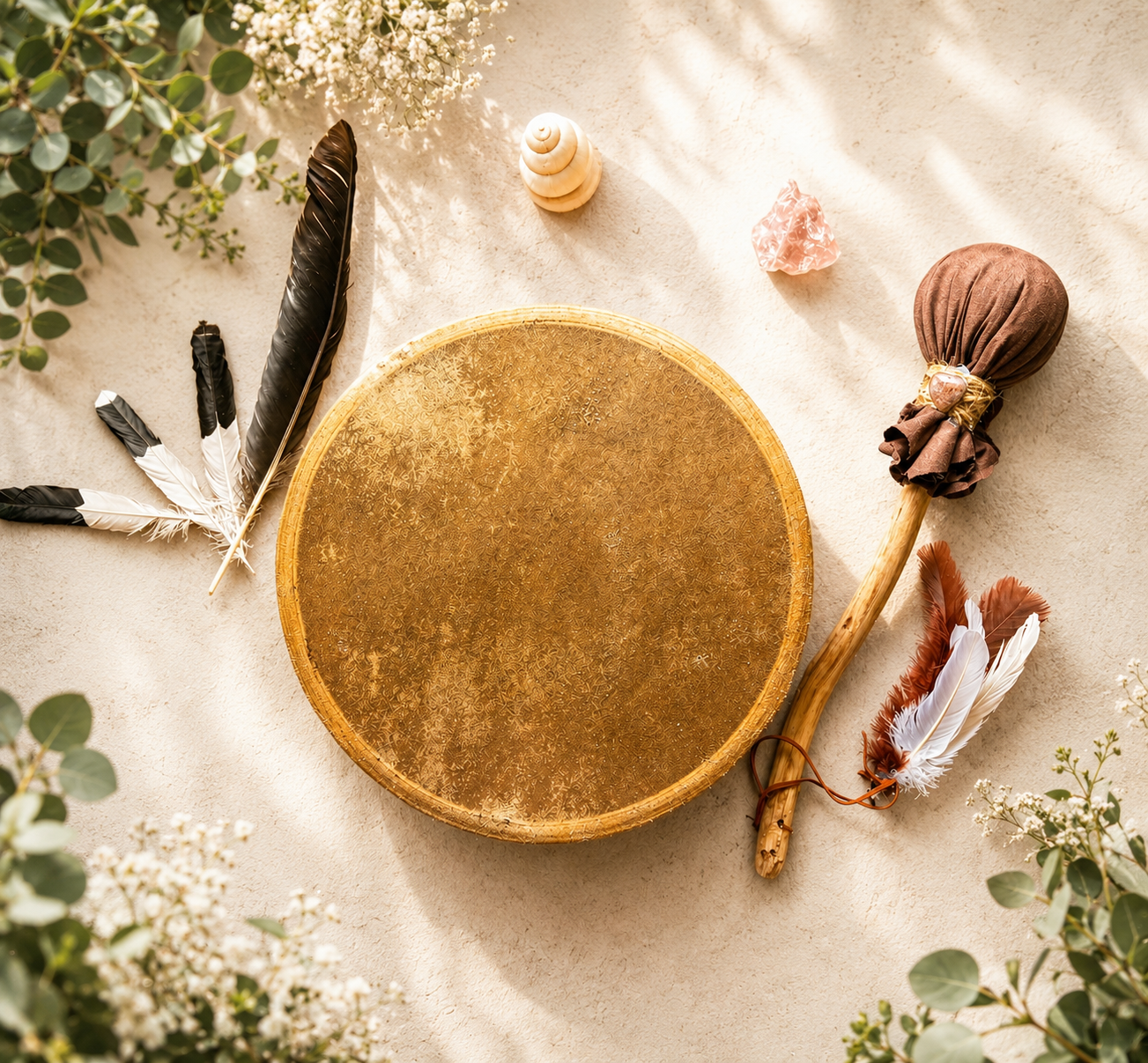 14“ Kangaroo Medicine Drum - A Drum for the Journey Within
