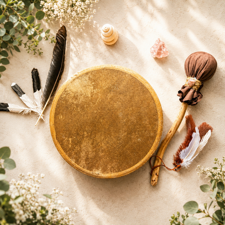 14“ Kangaroo Medicine Drum - A Drum for the Journey Within