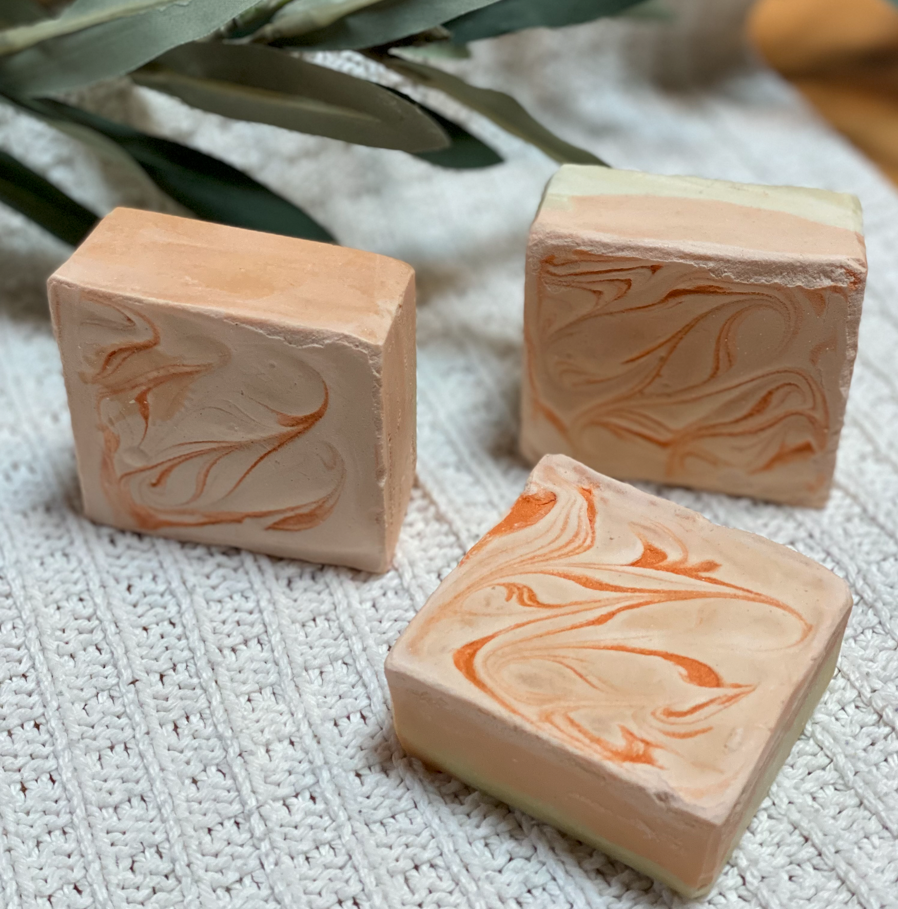Orange chiffon artisan soap