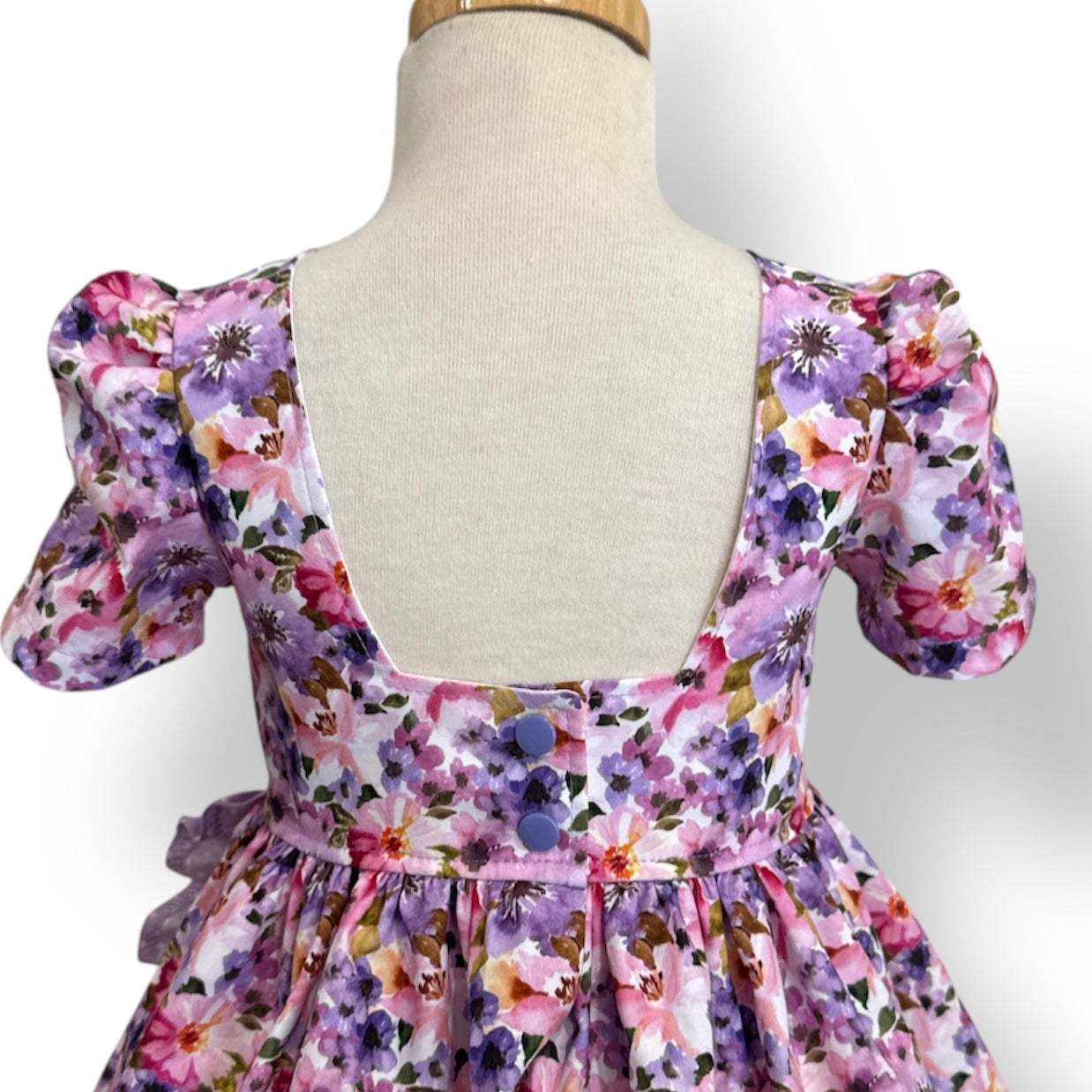 SIZE 3 Watercolor Floral CASSIA Dress - OOAK