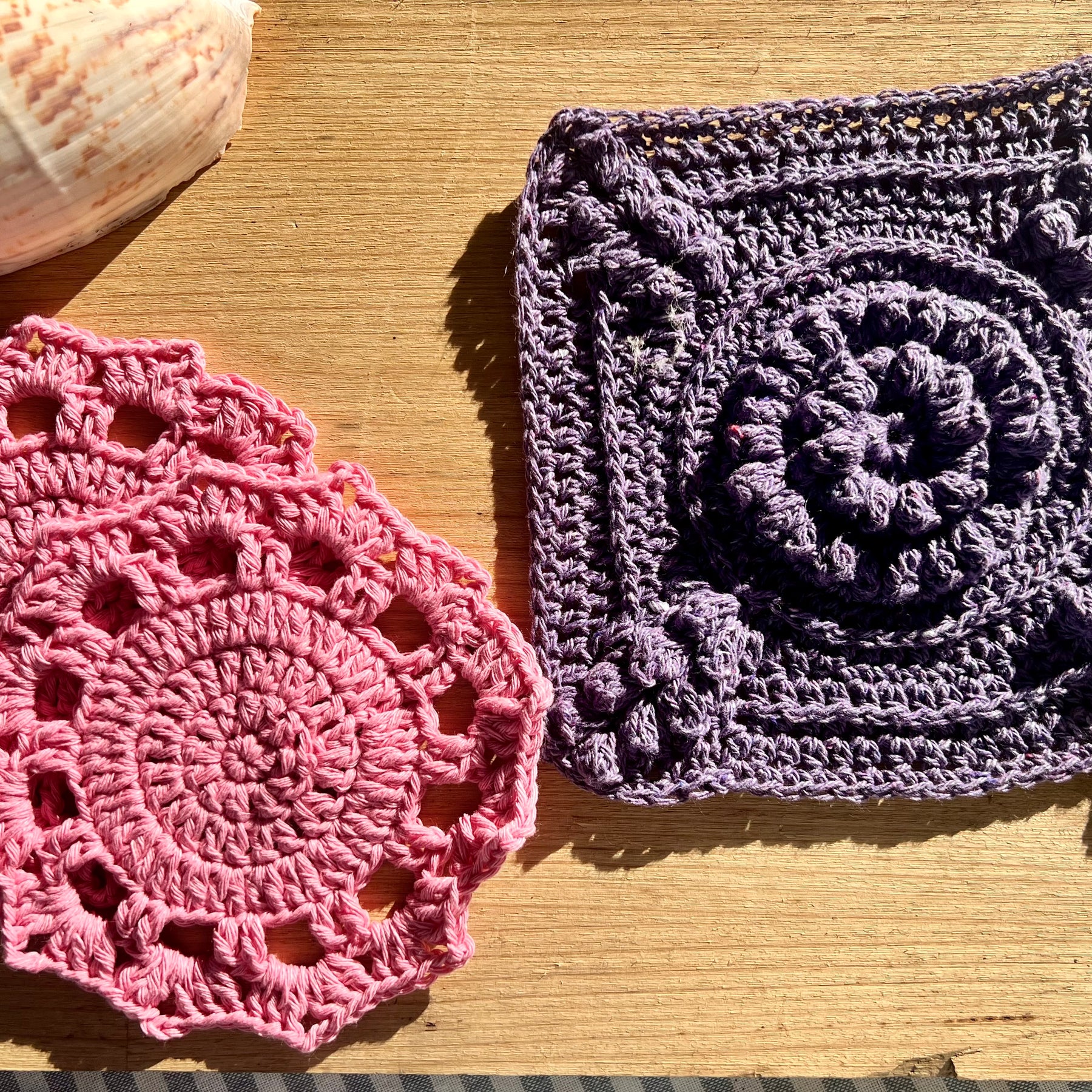 Crochet Bowl Cozy Set of 2 - Handmade Cotton Bowl Holders -  Housewarming Gift