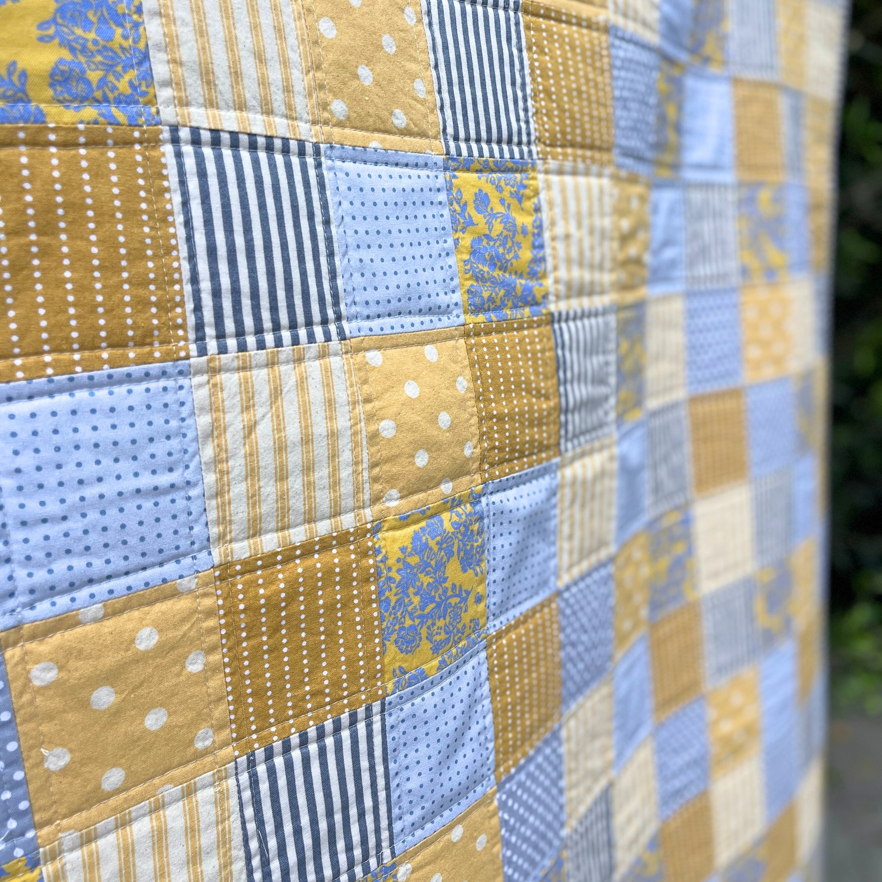Blue Baby Chequered Quilt