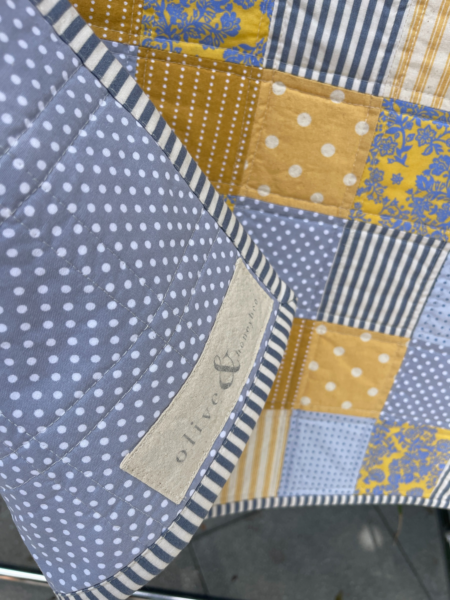Blue Baby Chequered Quilt