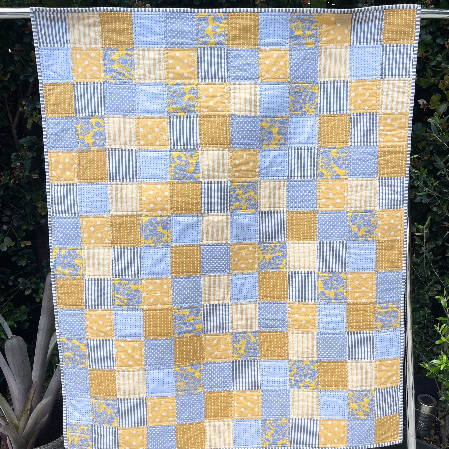 Blue Baby Chequered Quilt