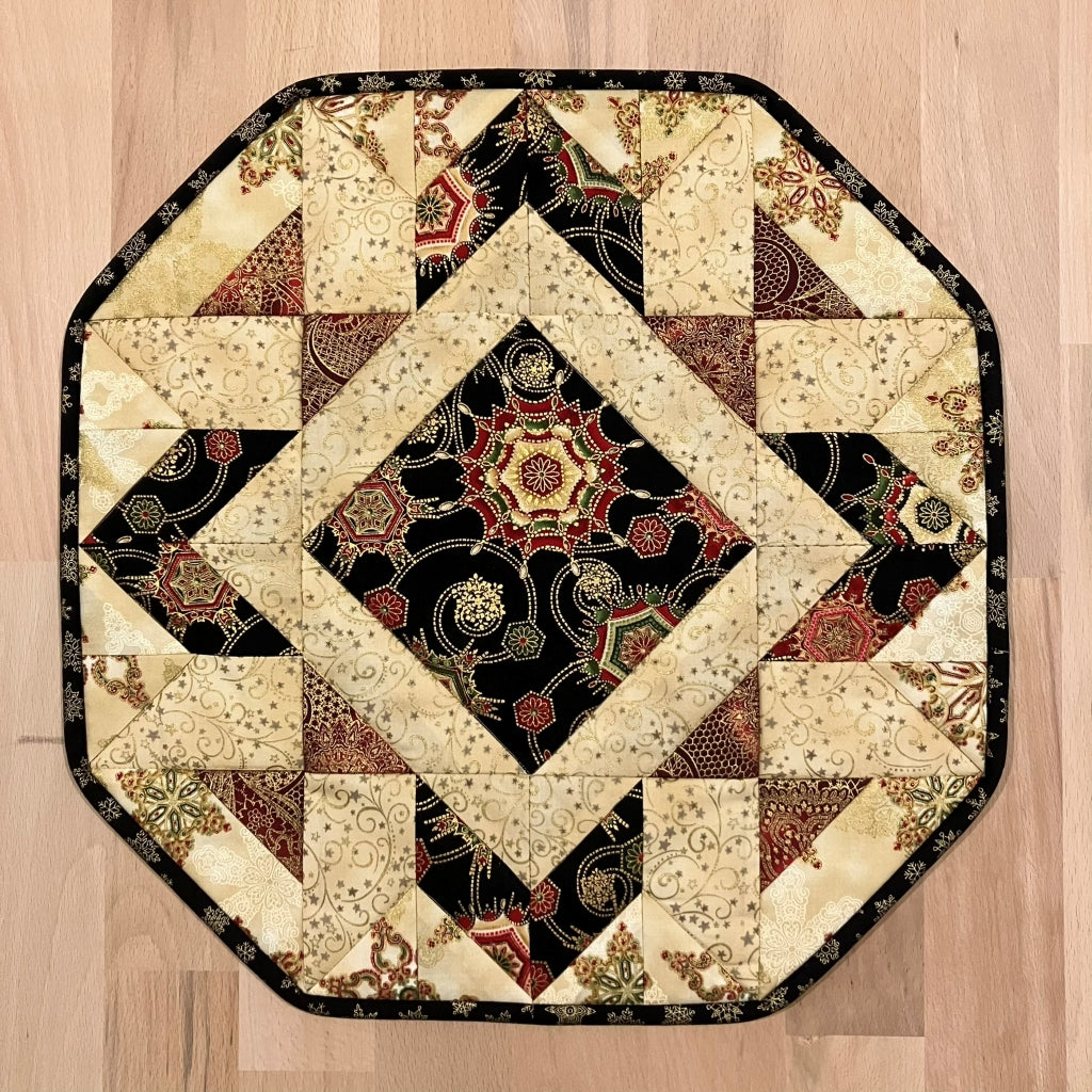 Christmas table centre handmade quilted Australia